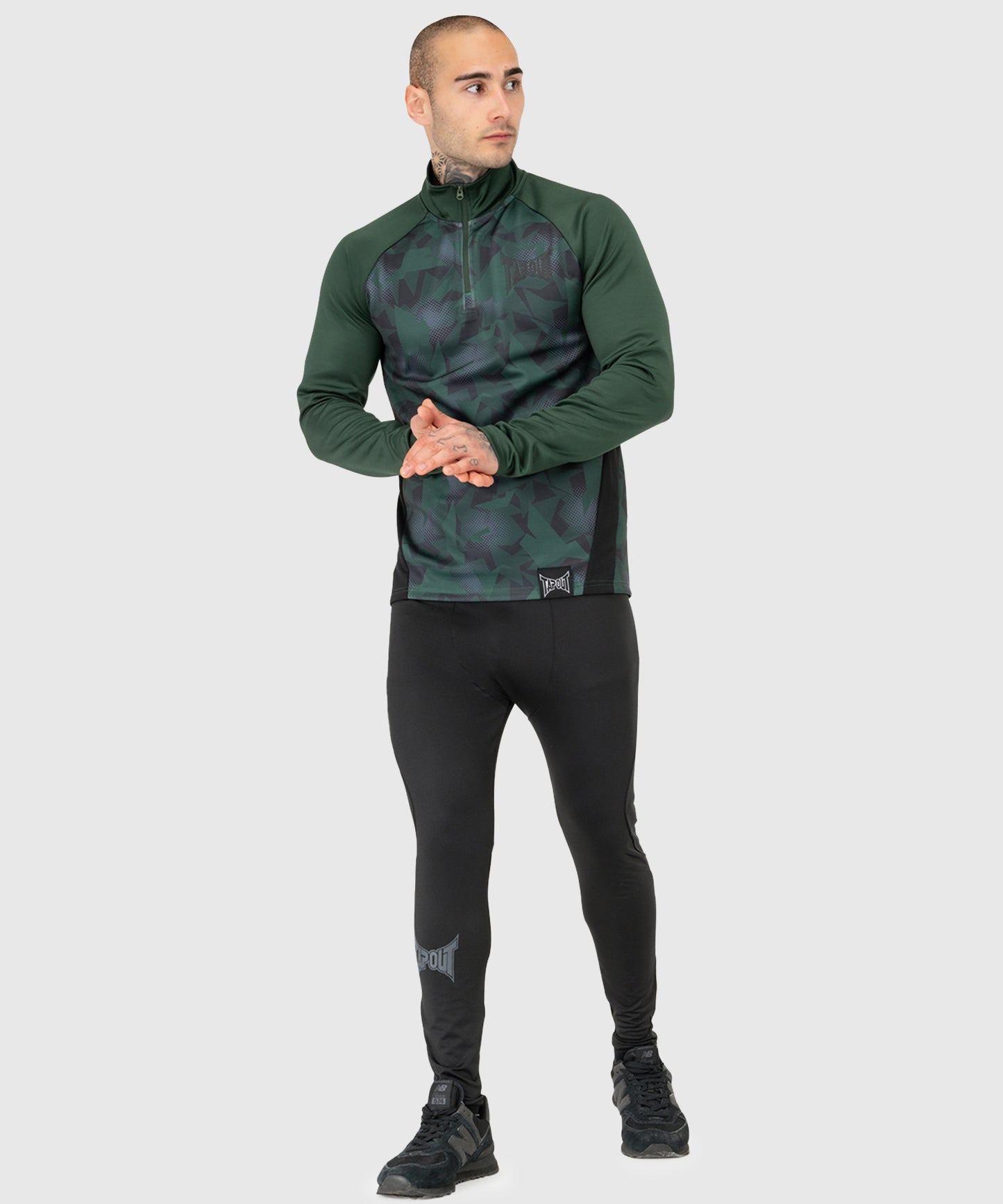 Tapout Training Long Sleeve T-Shirt – Green/Black