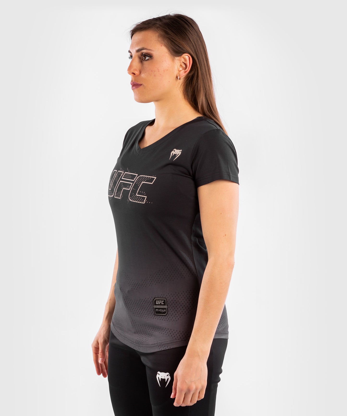 T-shirt Manches Courtes Femme UFC Venum Authentic Fight Week - Noir