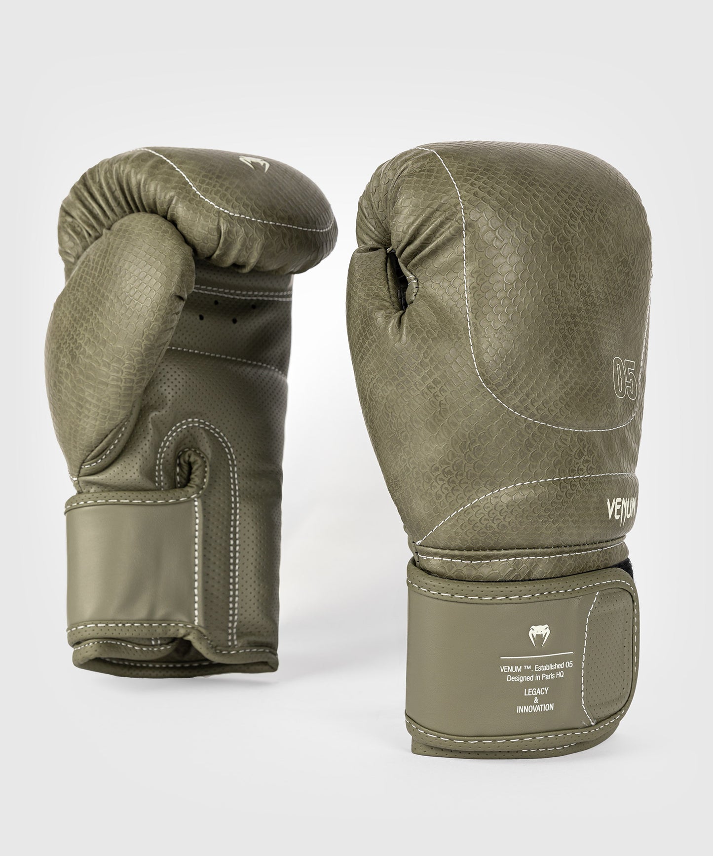 Venum Impact Evo Scales Boxing Gloves - Army Green