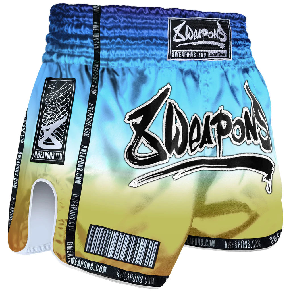 Short De Muay Thai 8 Weapons Vivo Sunrise - Bleu