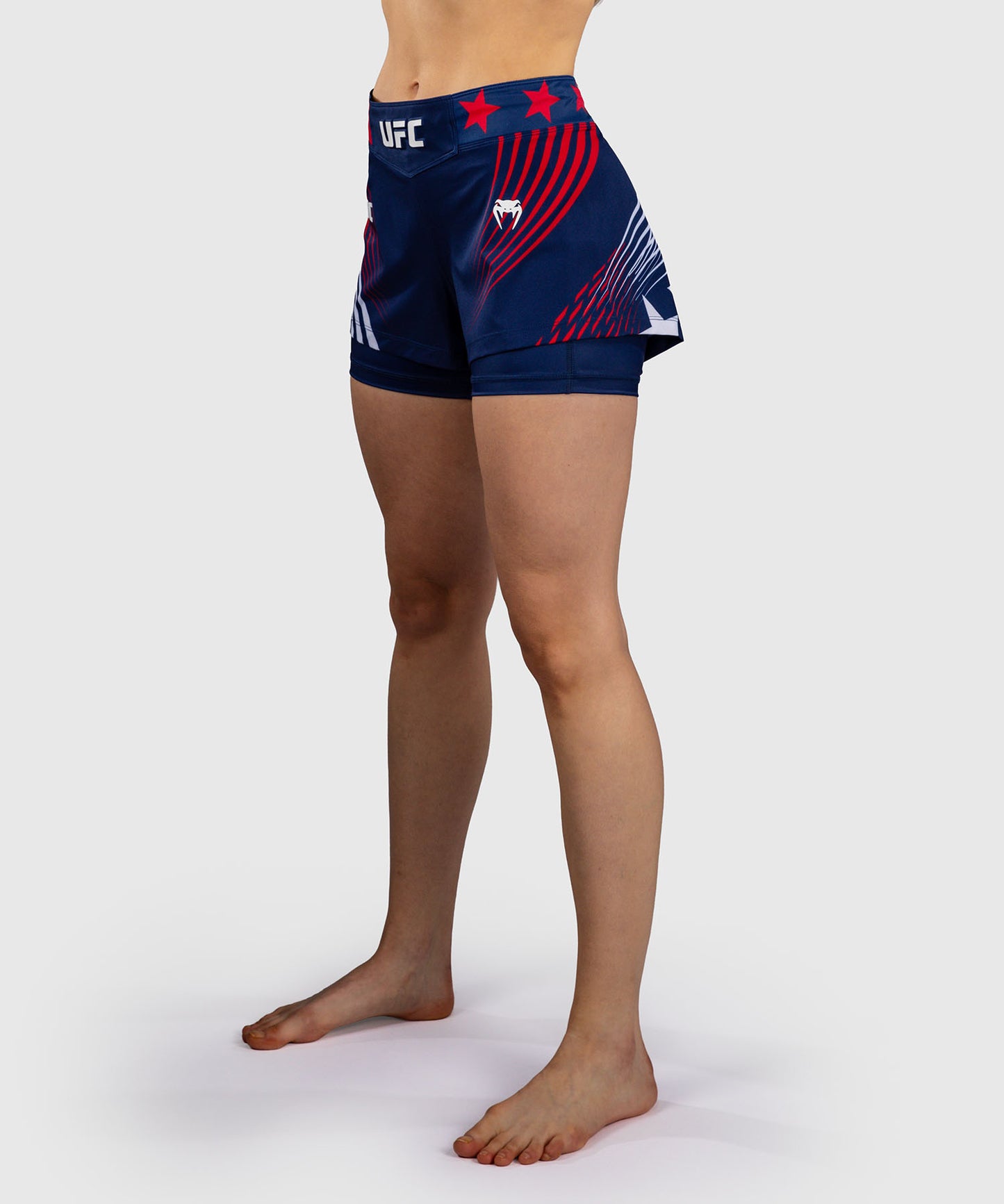 Official UFC Freedom 250 by Venum Authentic Fight Night Short de combat pour femme - Bleu