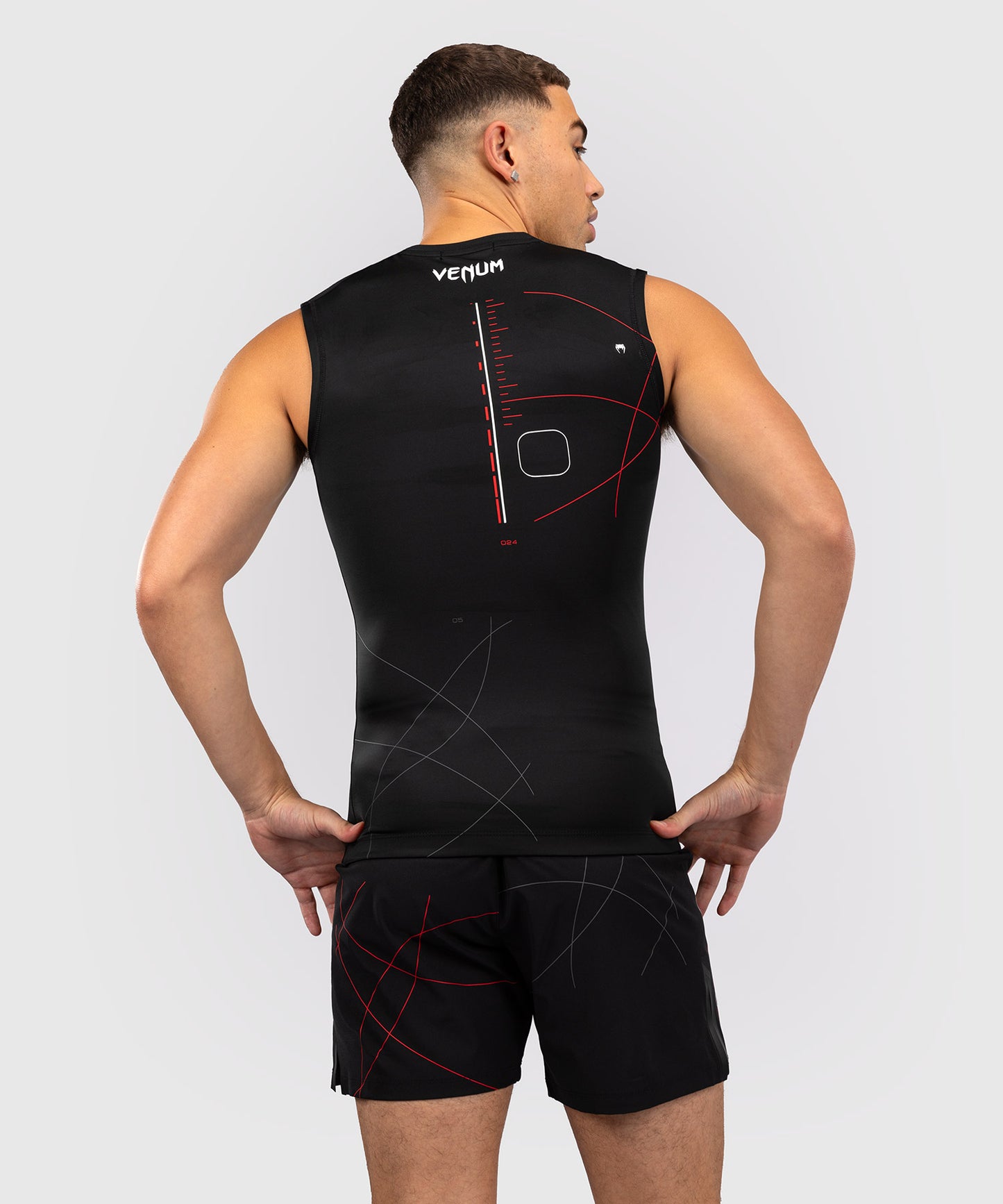 Venum Tactical XT sleeveless Rashguard - Black/Fire Red