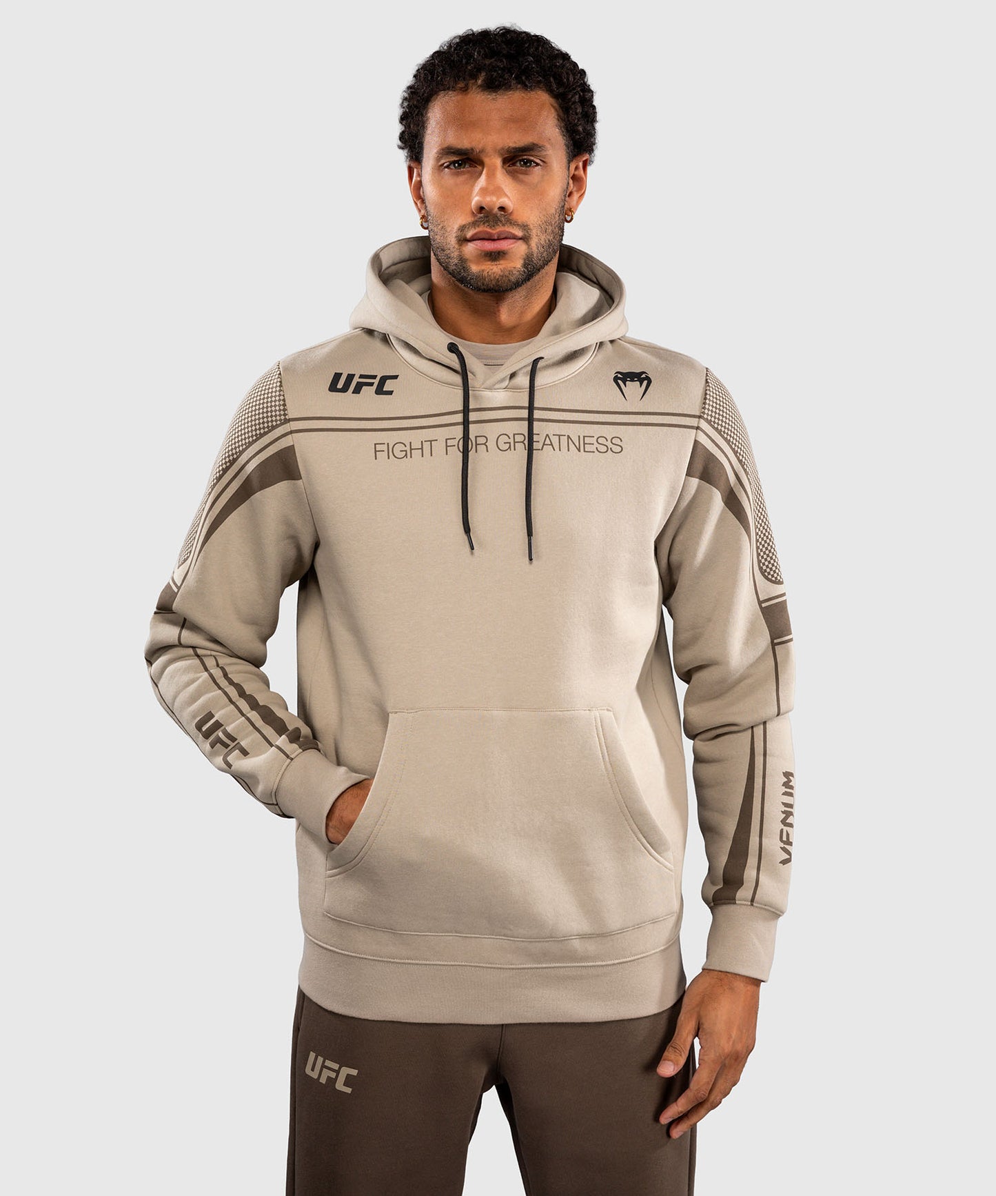 Sweat à Capuche pour Homme Venum UFC Unity by Venum Authentic Fight Week - Sable