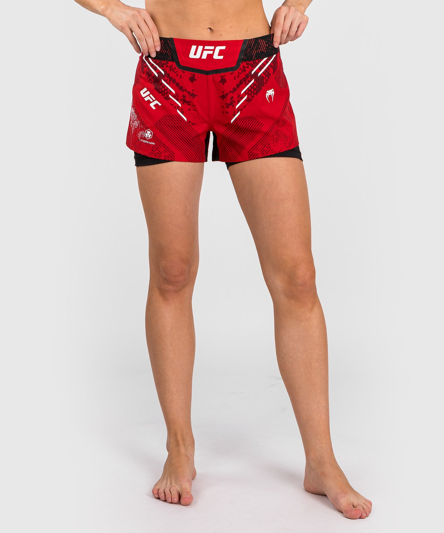 Short de Combat pour Femmes UFC Adrenaline by Venum Authentic Fight Night - Rouge