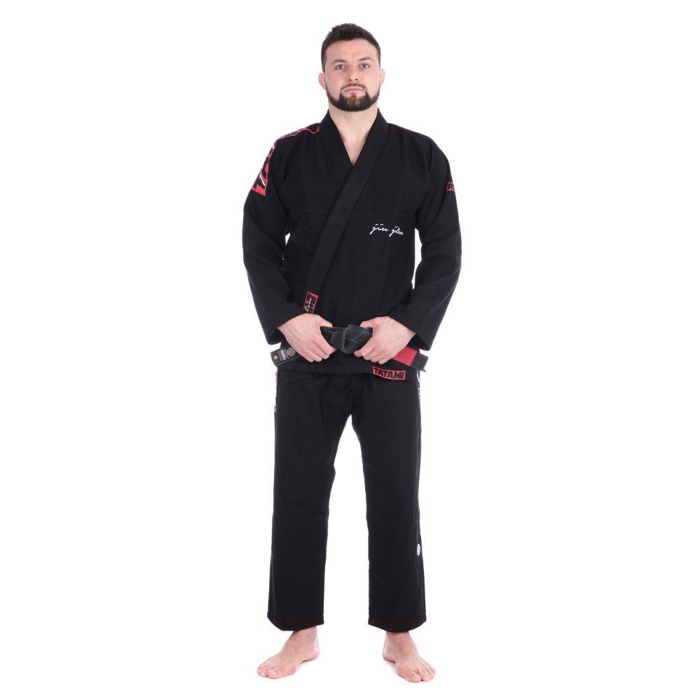 Tatami Fightwear Kimono JJB Red Bar - Nero