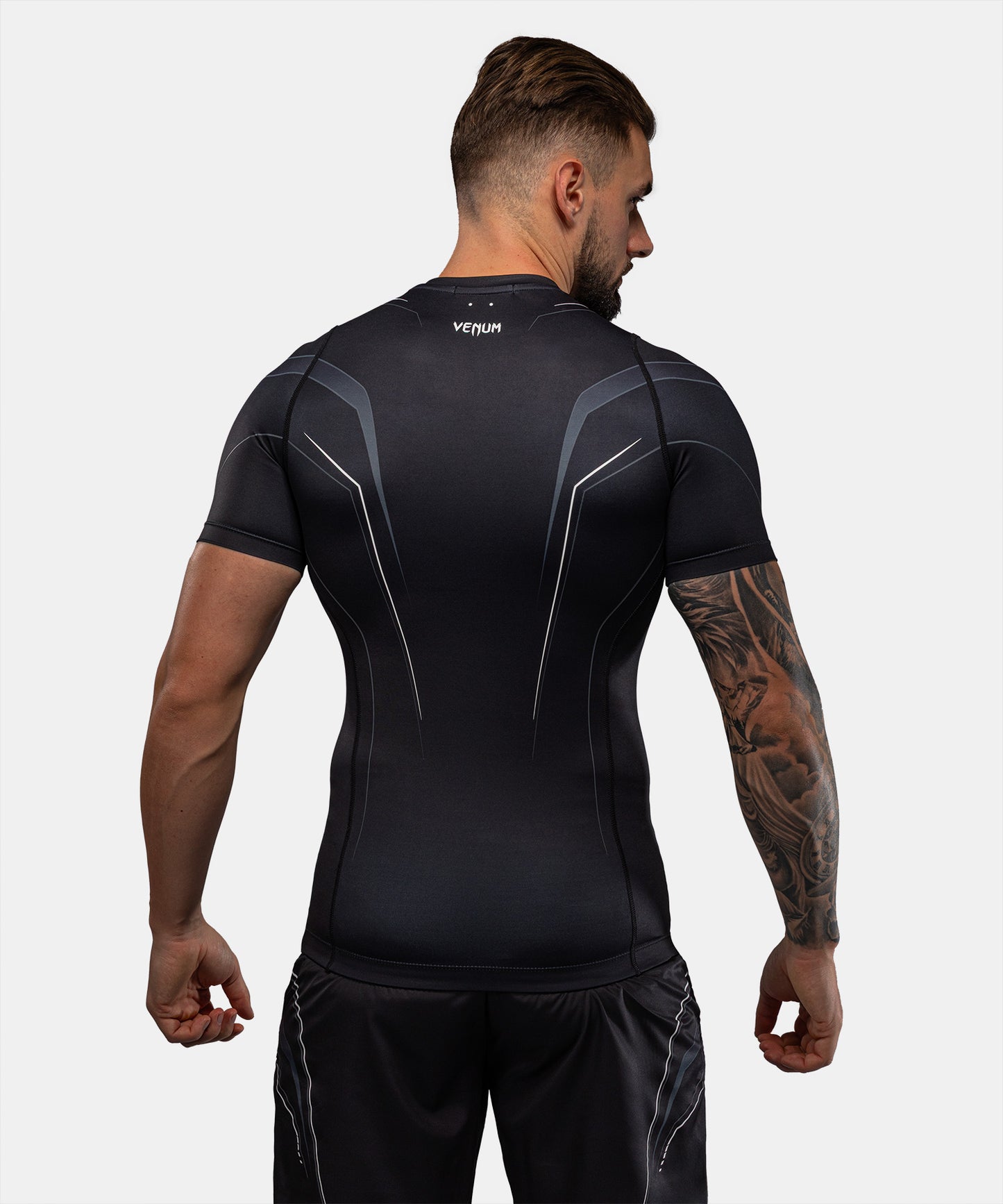 Venum Streamline Kurzarm Rashguards – Schwarz/Weiß
