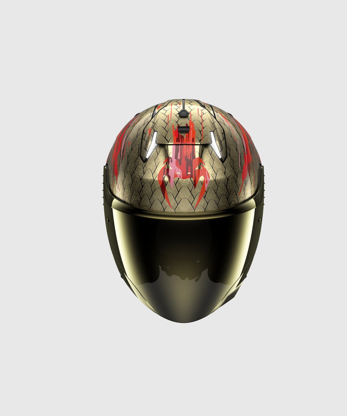 Motorradhelm Venum x Shark SKWAL i3 JET - Rot/Gold
