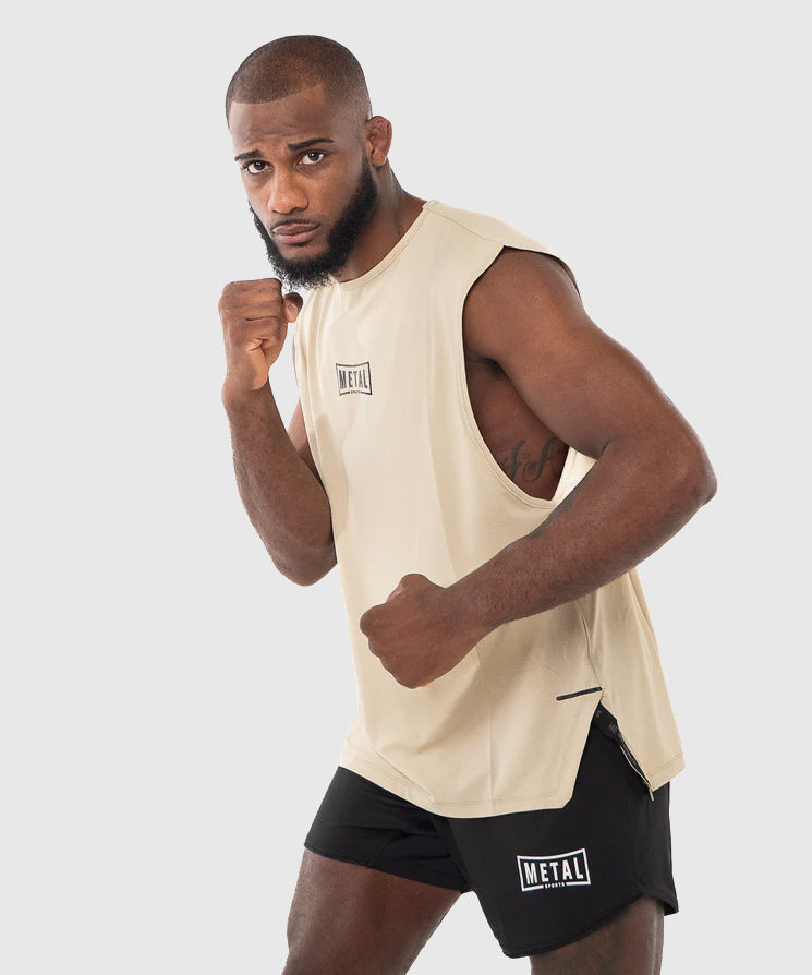 Metal Boxing Desert Storm Tank Top - Beige