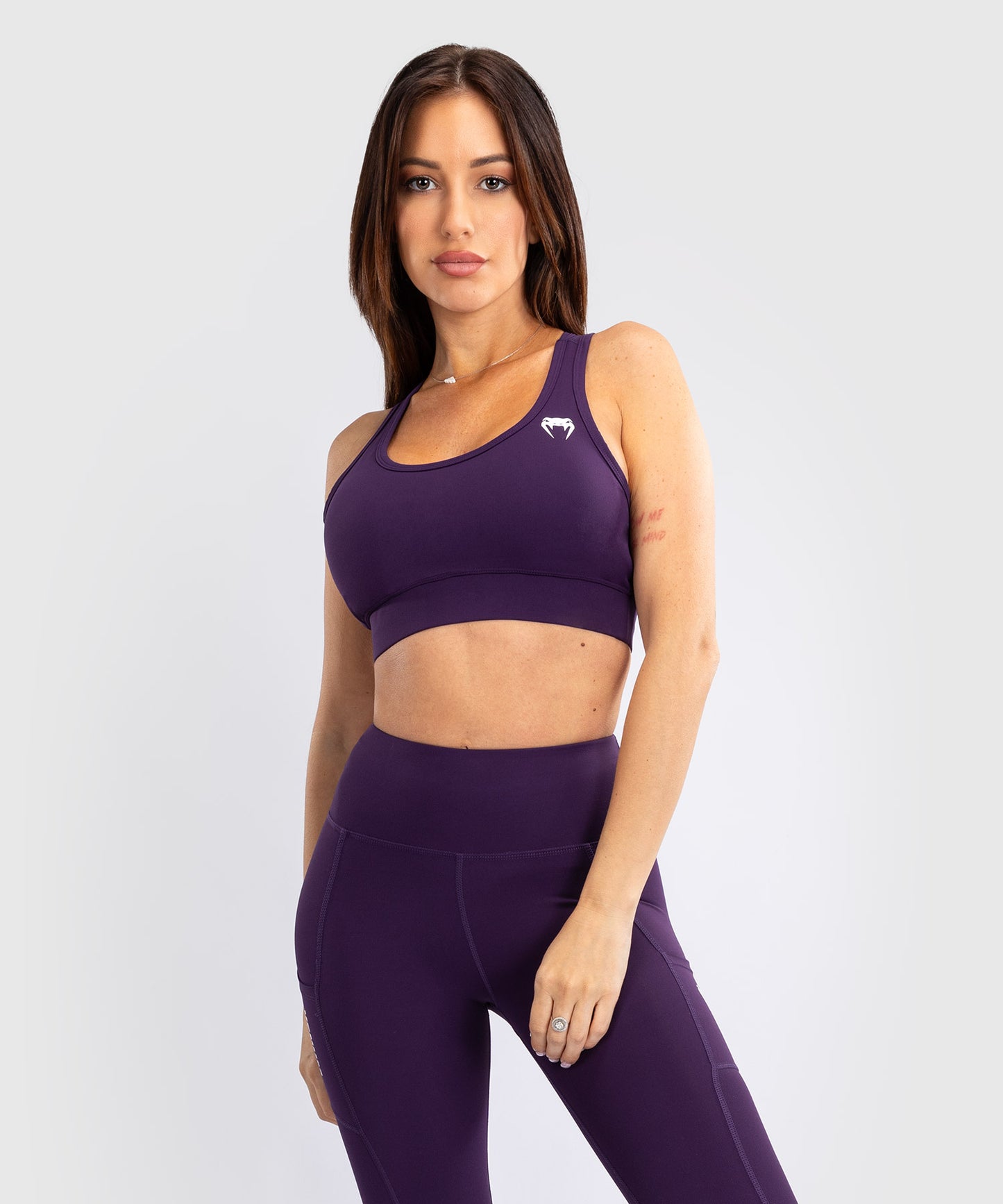 Venum Essential Medium Impact Sports Bra for Women - Intense Purple