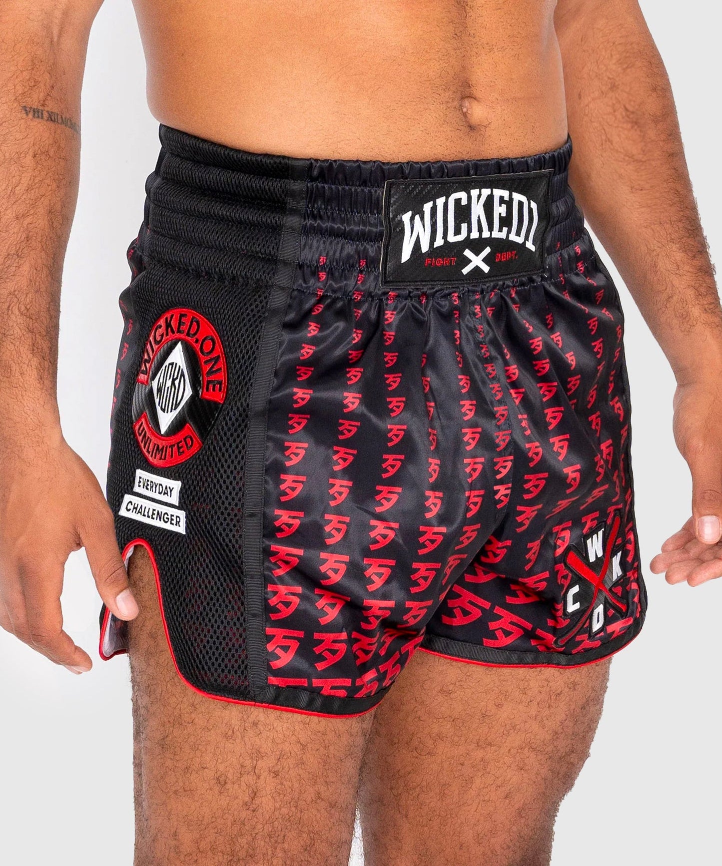 Short De Muay Thai Wicked One Infinit - Noir/Rouge