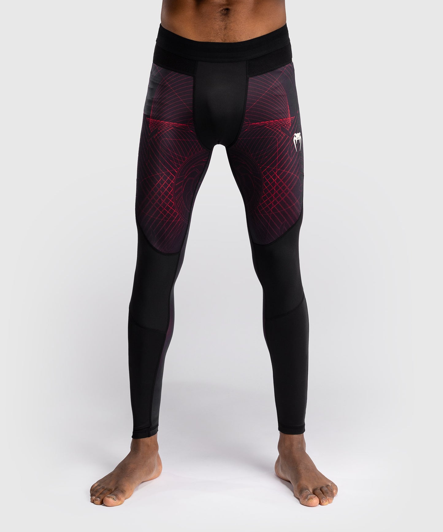 Venum G-Fit Air Kompressionshose für Männer - Tiefschwarz/Feuerrot
