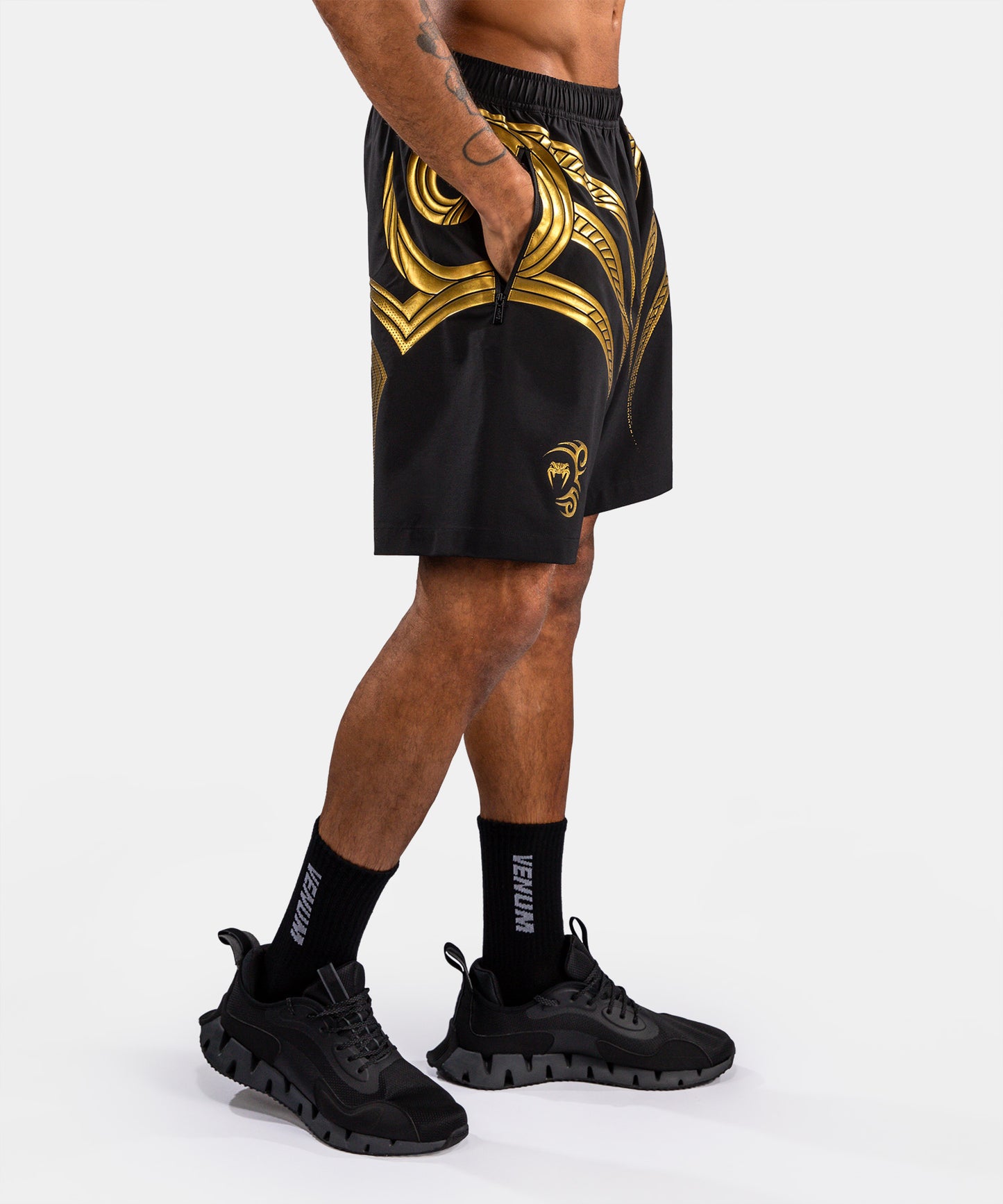 Venum x Mike Tyson Tiger Pantalón Corto de Entrenamiento Tiger - Negro/Oro