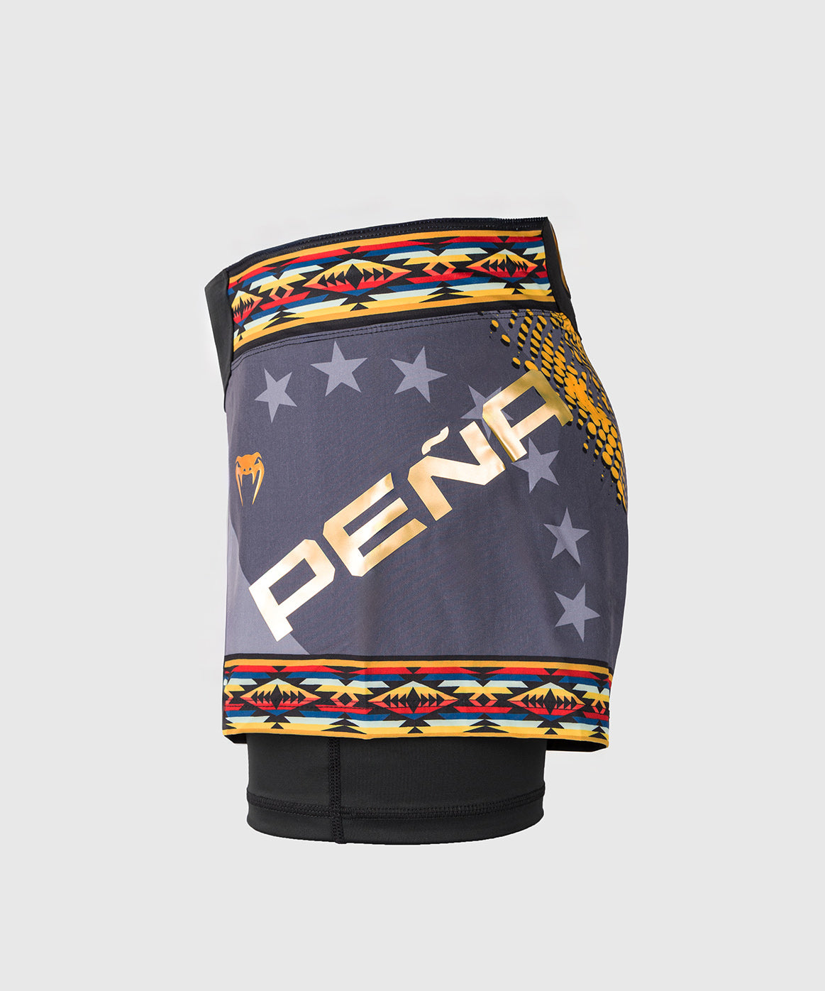 Short de combat court pour femmes UFC Unrivaled by Venum Julianna Peña - Noir