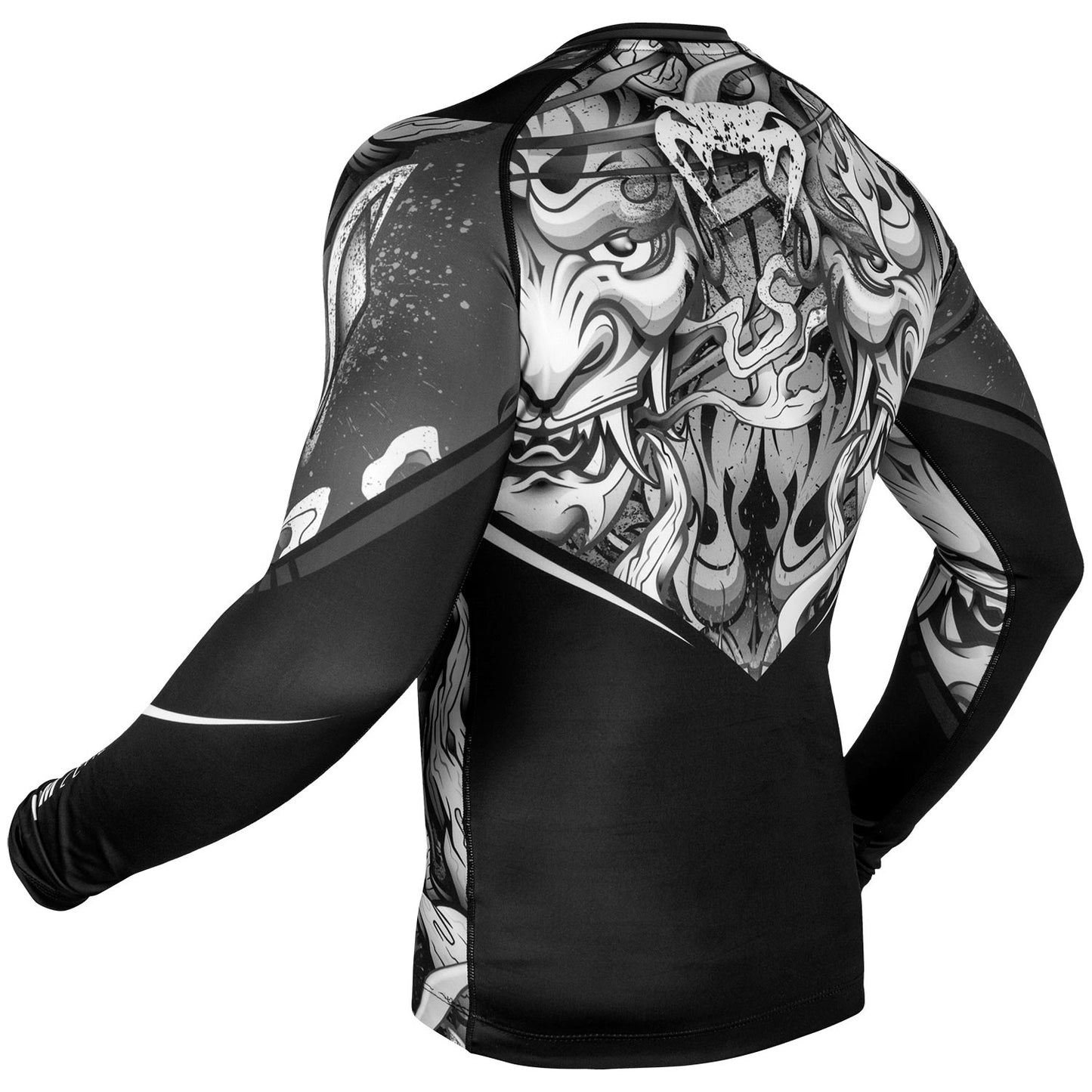 Rashguard Venum Devil - Manches longues - Blanc/Noir
