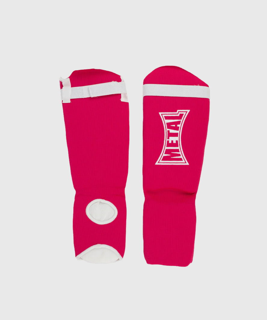 Protège-Tibias Et Coup De Pieds Coton Metal Boxe - Rose