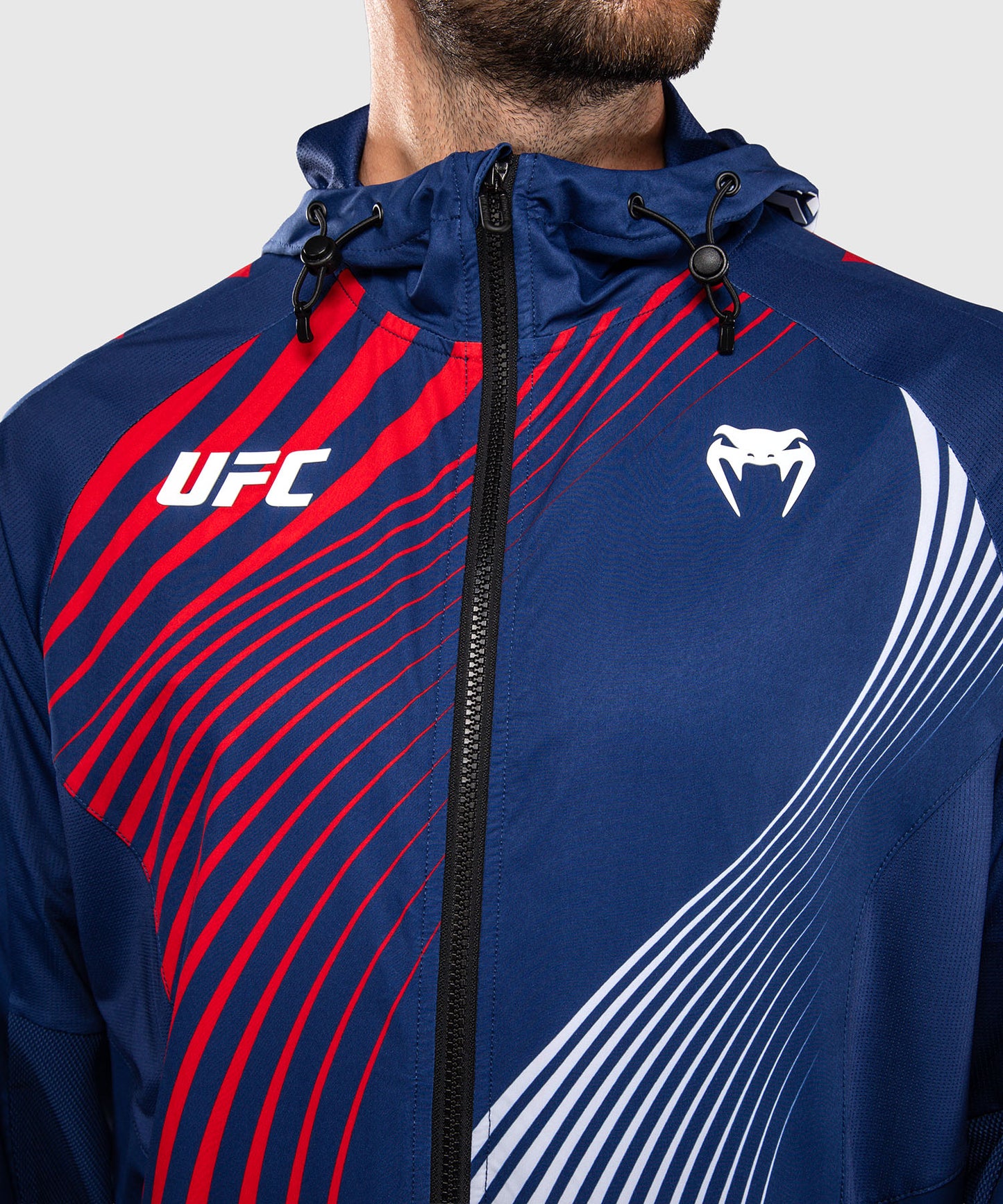 Men's Official UFC Freedom 250 by Venum Blue Authentic Fight Night Walkout Hoodie