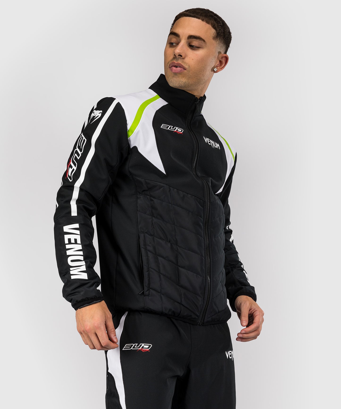 Venum x Bud Racing Men's Jacket - Black/White/Lime Green