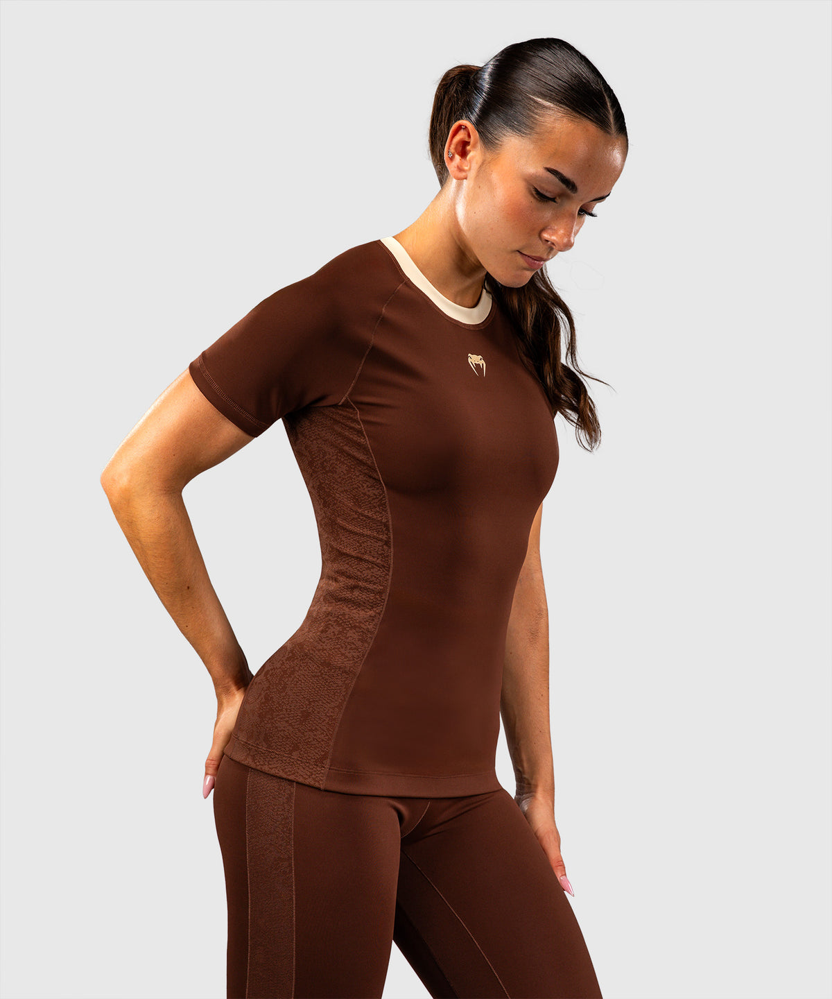 Venum Viper Rashguard a maniche corte da donna - Marrone