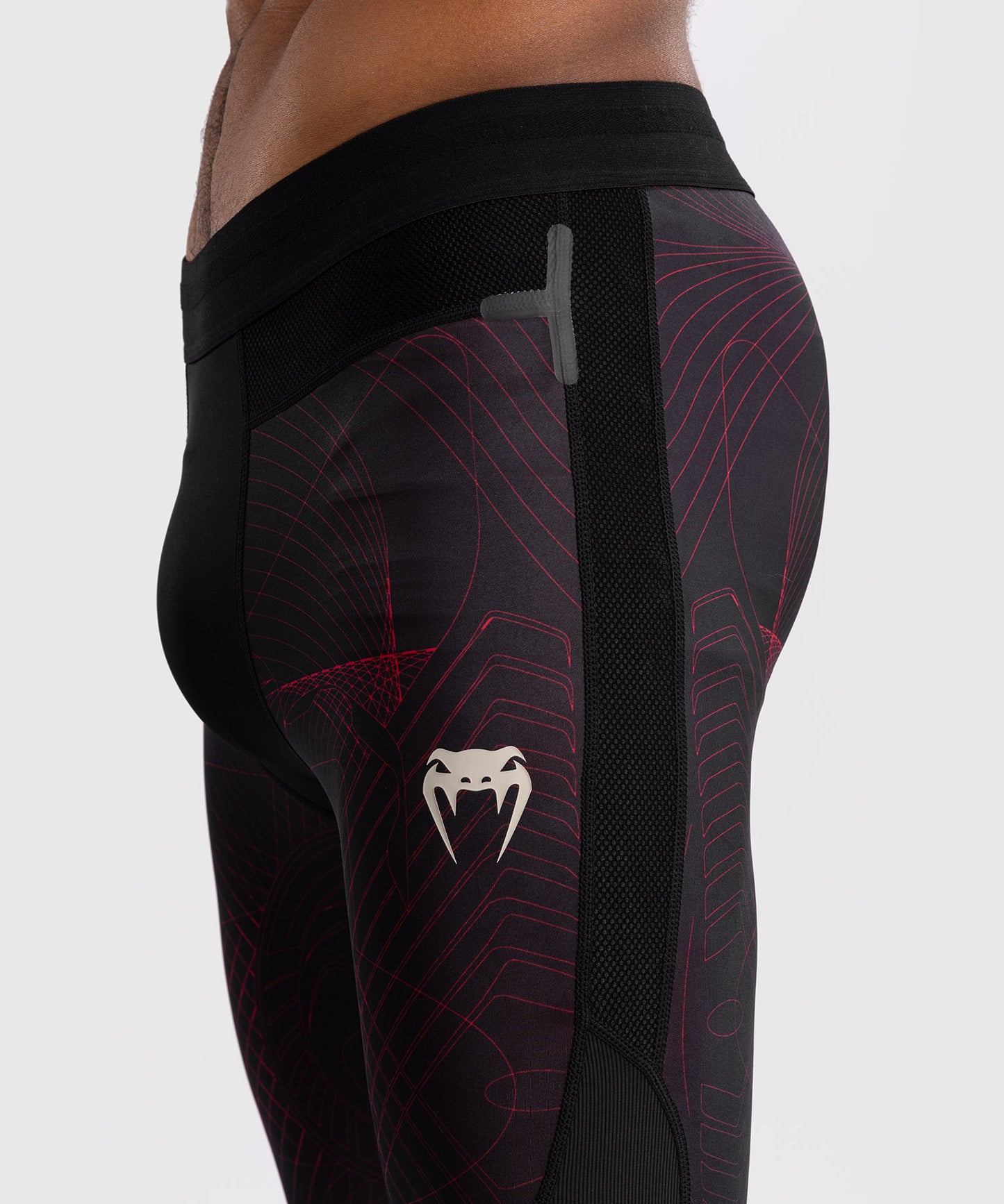Venum G-Fit Air Kompressionshose für Männer - Tiefschwarz/Feuerrot