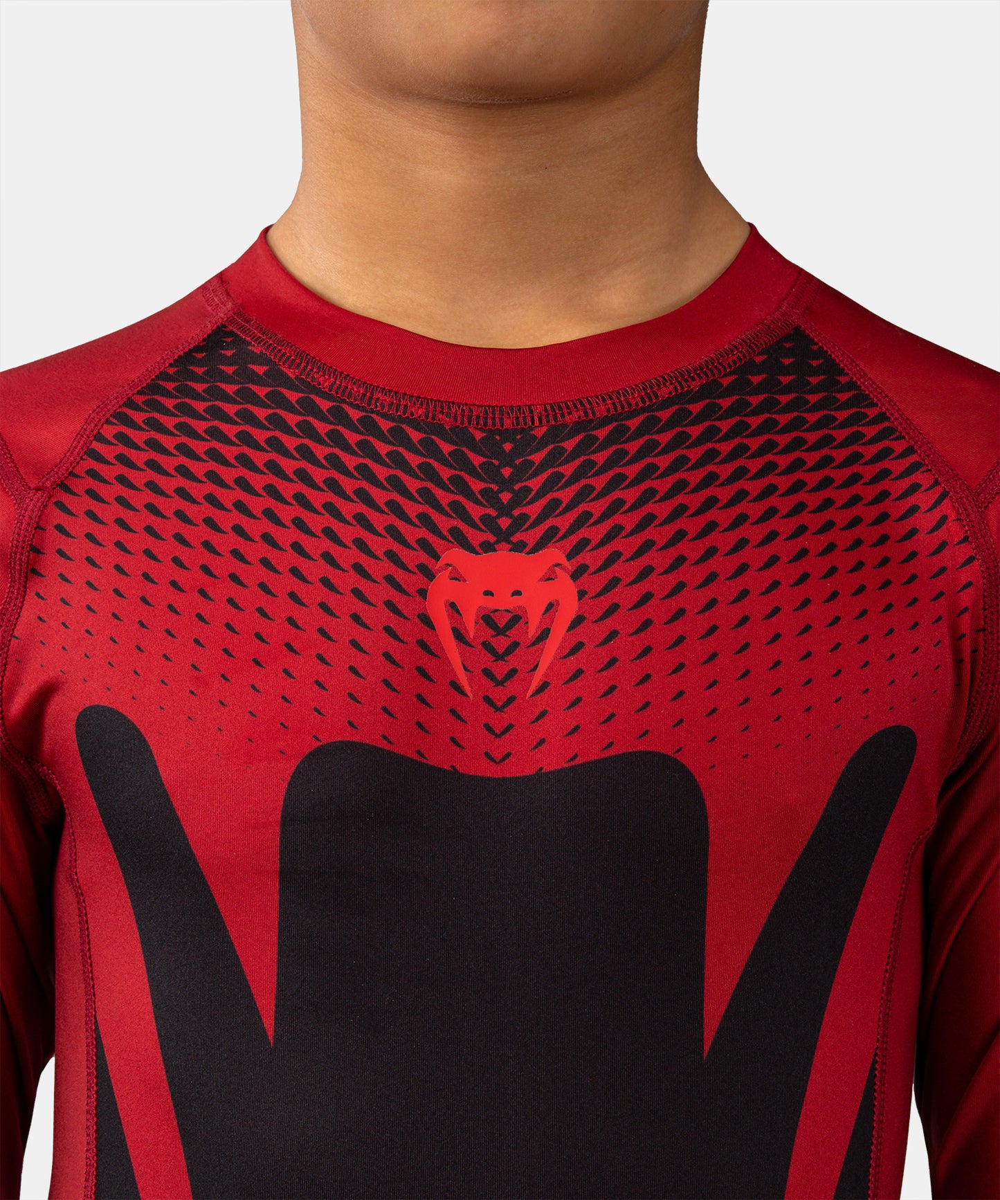 Venum Attack Kids Short Sleeve Rashguard - Black/Red