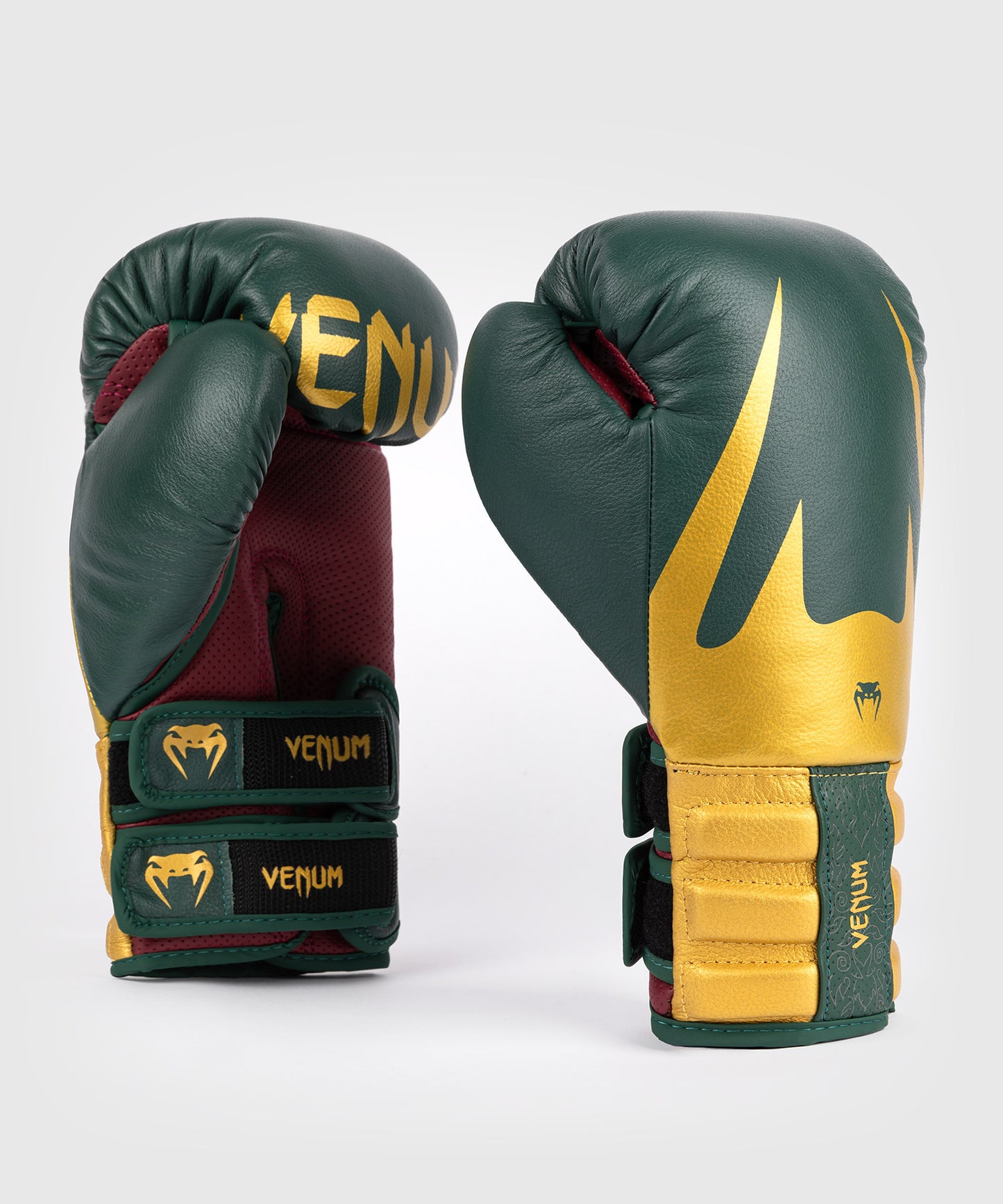 Venum Reverso Boxing Gloves - Emerald / Gold