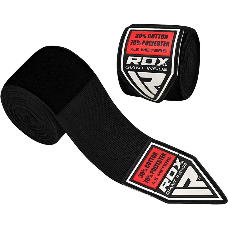Bandages de boxe RDX Sports NB- 4,5 mètres - Noir
