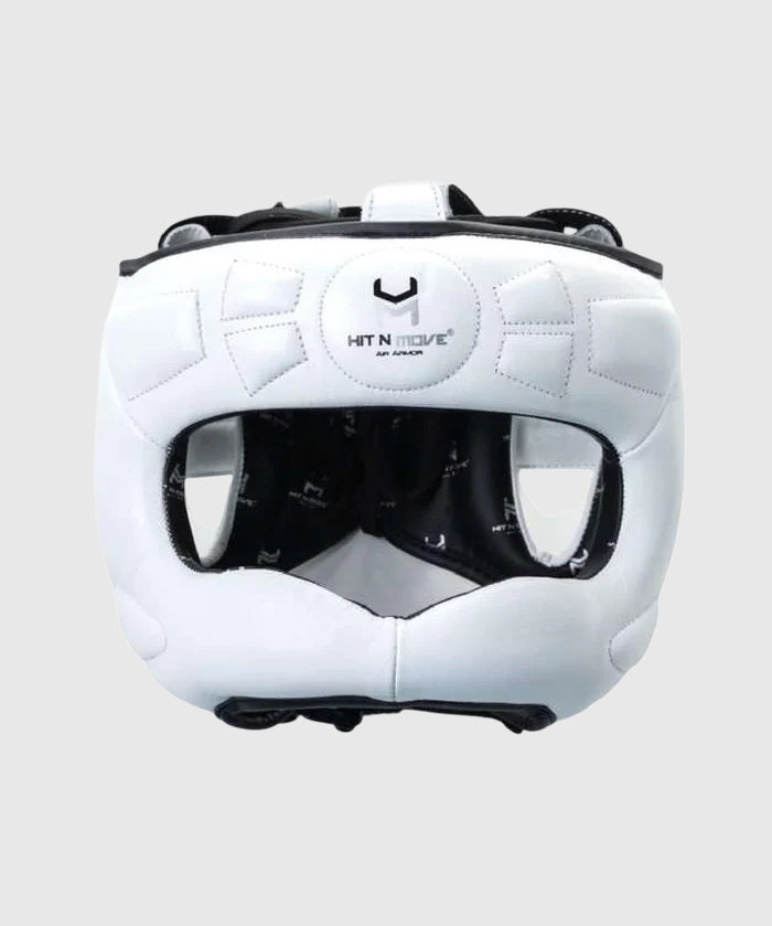 Hit N Move Air Armor Casco de Boxeo con Barra Facial - Panda