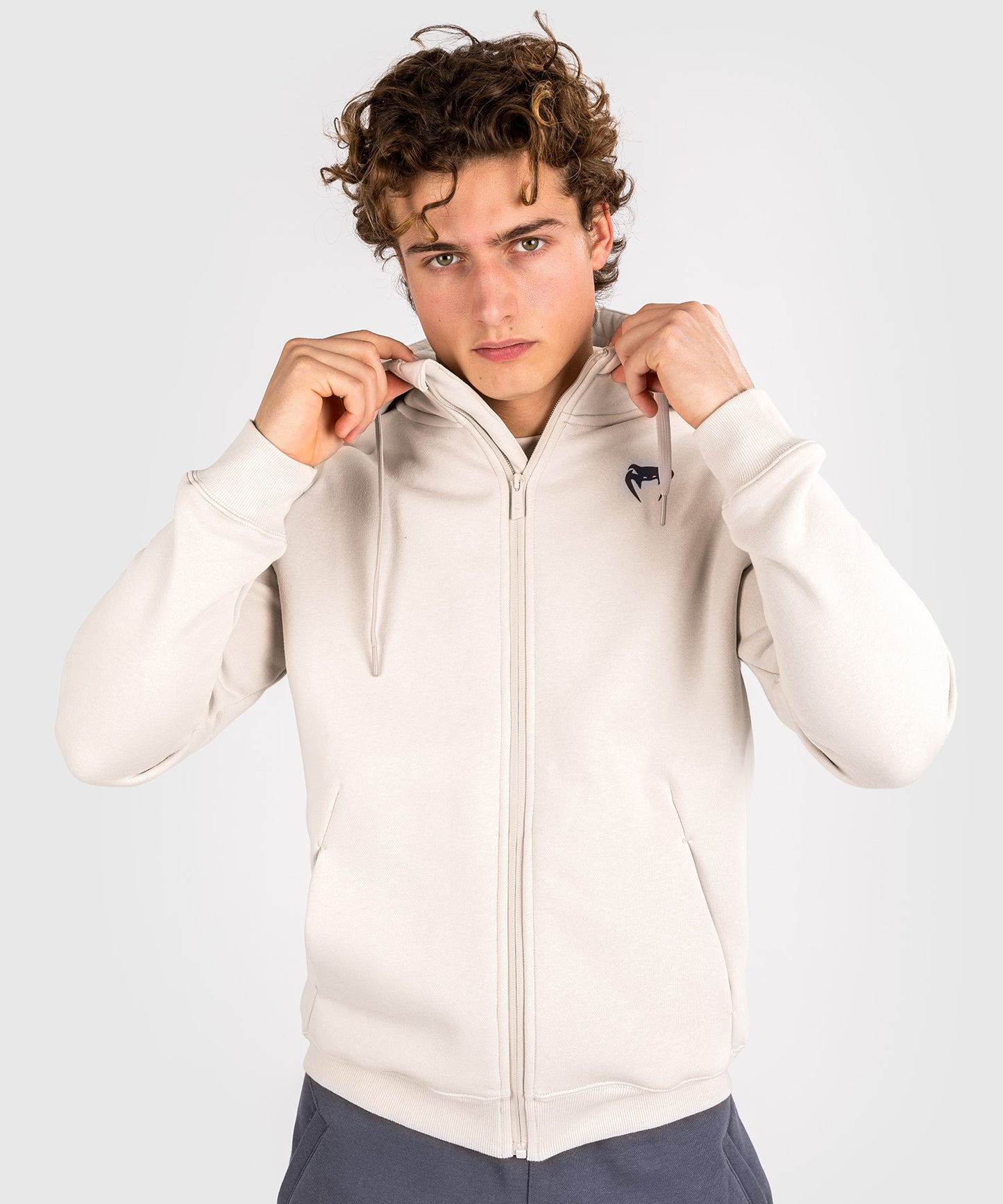 Venum Strikeland Kapuzen-Sweatshirt mit Reißverschluss - Greige