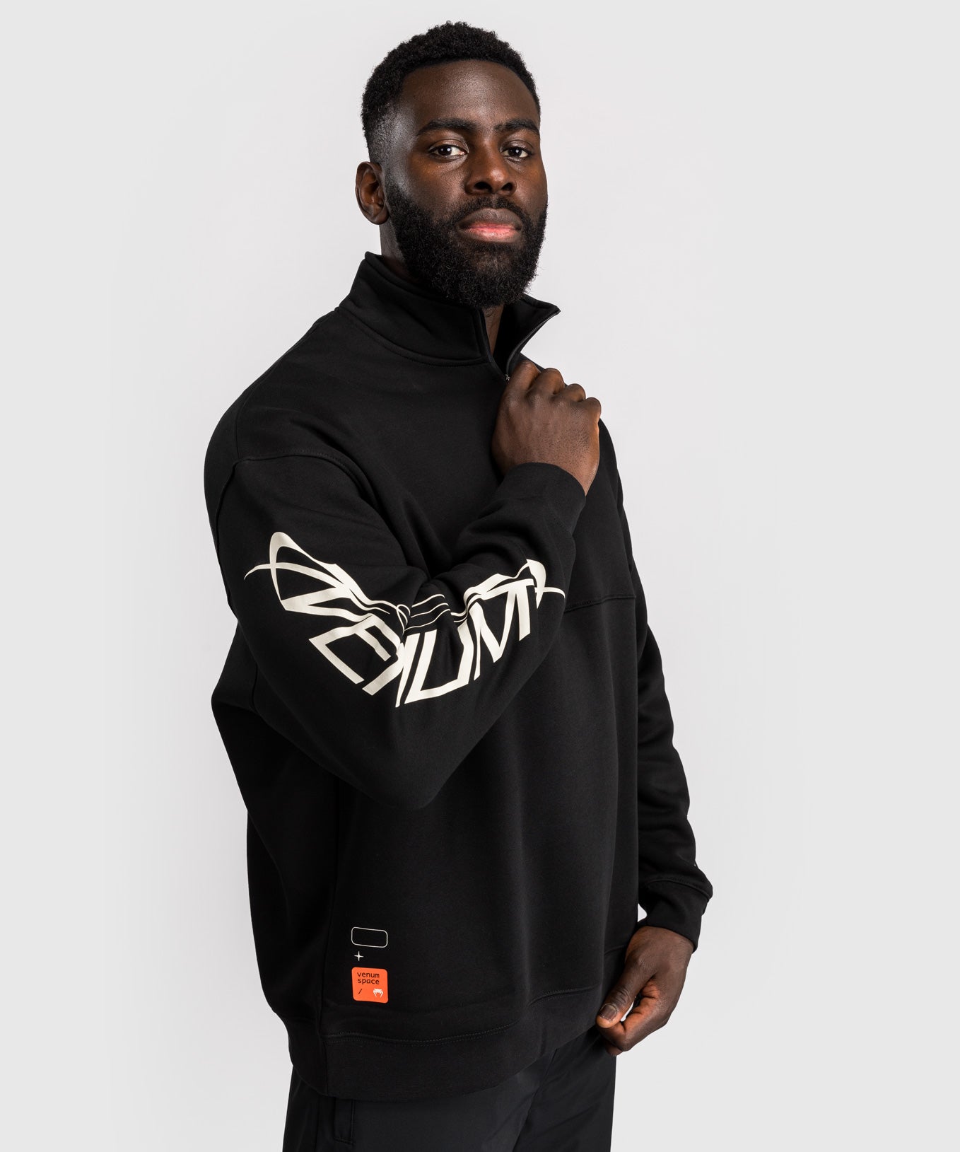 Sweat col Zippé Venum Eclipse – Noir/Ivoire