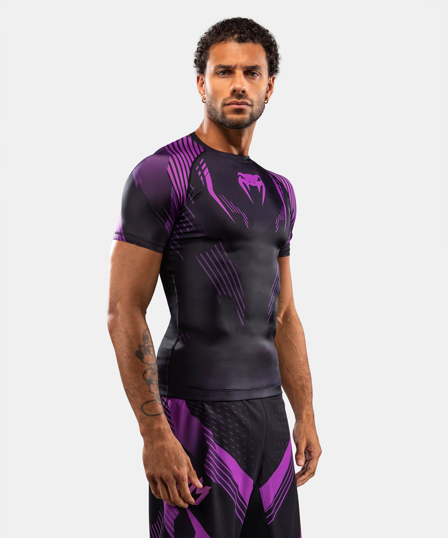 Rashguard à Manches Courtes Venum No-Gi 6.0 - Noir/Violet