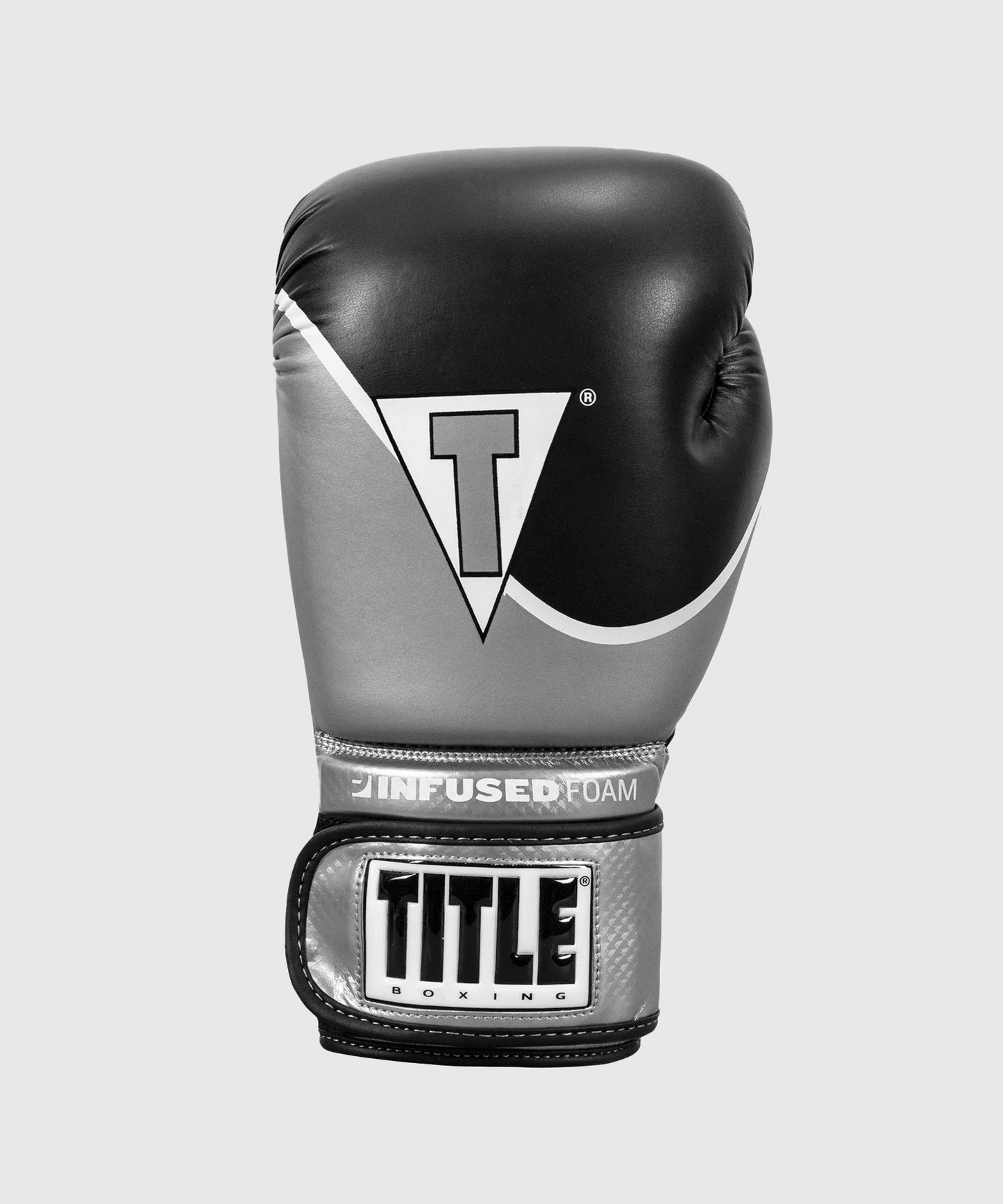 Title Boxing Infused Foam Interrogate 2.0 Boxing Gloves – Silver/Black