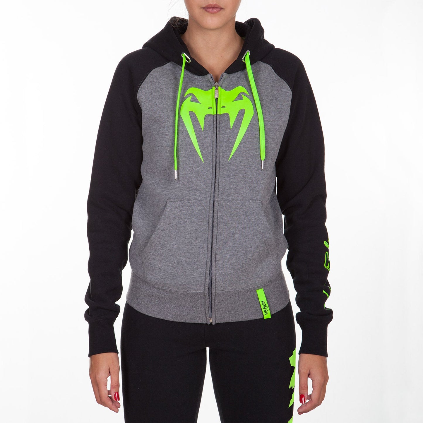 Venum Infinity Women's Zip Sweatshirt - Green Logo