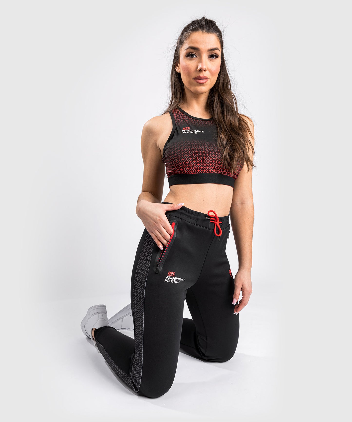 Pantalon de jogging UFC Venum Performance Institute - Pour Femmes - Noir/Rouge