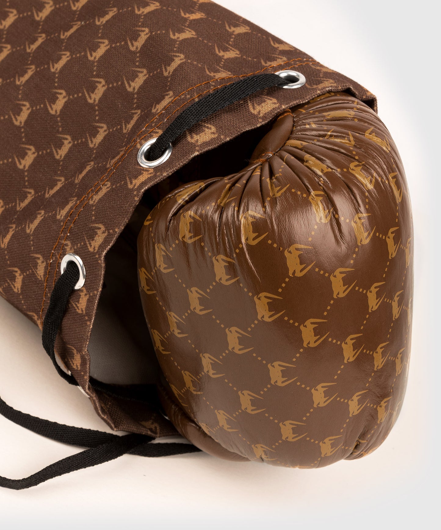 Gants de Boxe Pro avec Lacets Venum Coco Monogram - Marron Grizzly