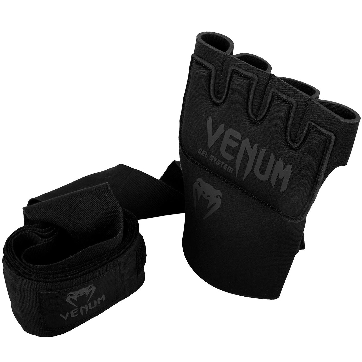 Venum Gel Kontact Handschuh Wraps - Schwarz/Schwarz