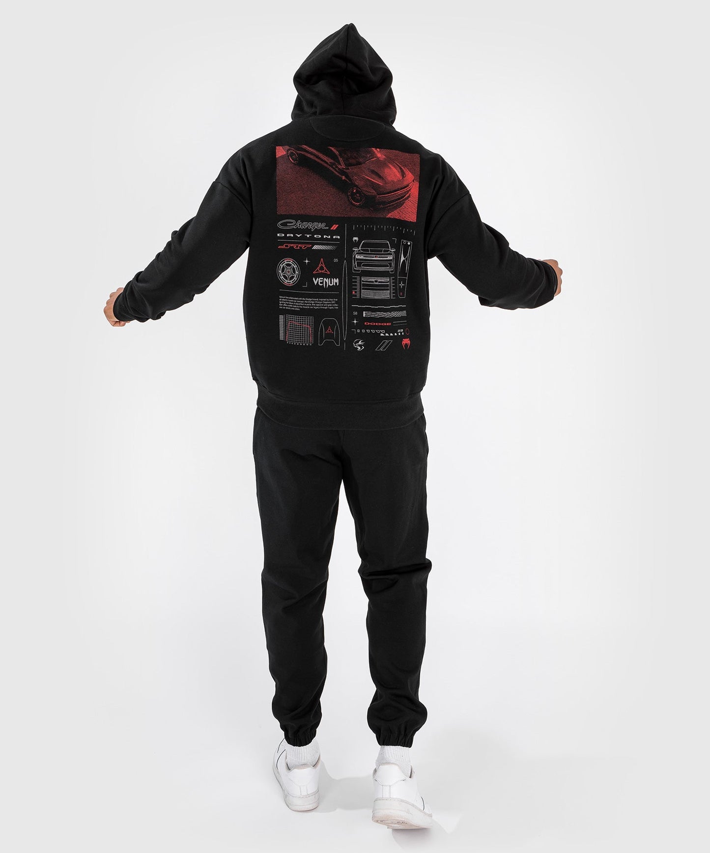 Venum x Dodge Banshee Unisex bedrucktes Kapuzensweatshirt - Schwarz