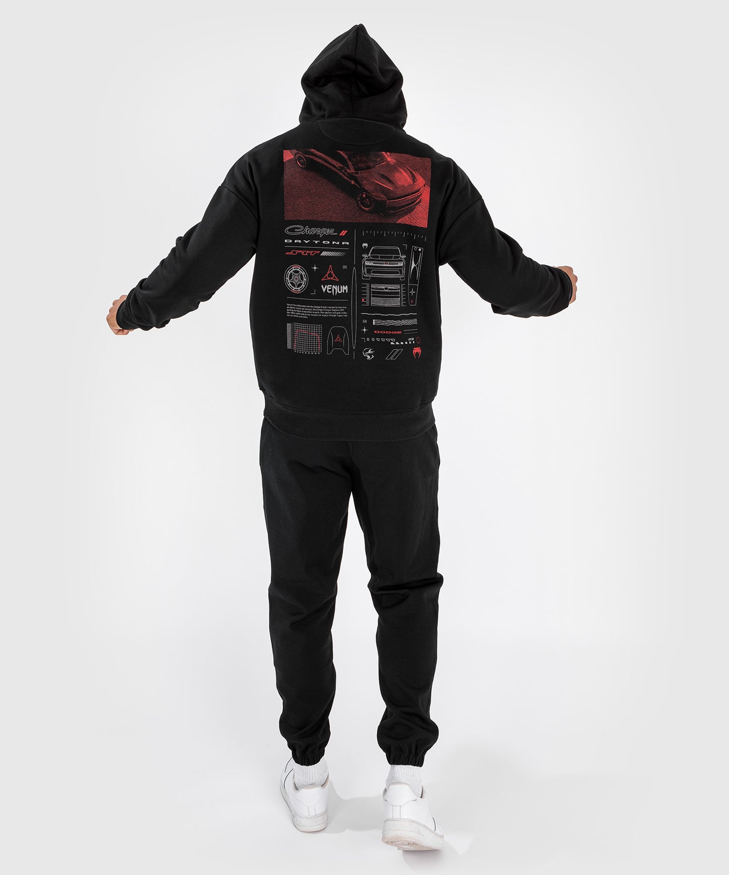 Venum x Dodge Banshee Sudadera unisex con capucha y estampado - Negra