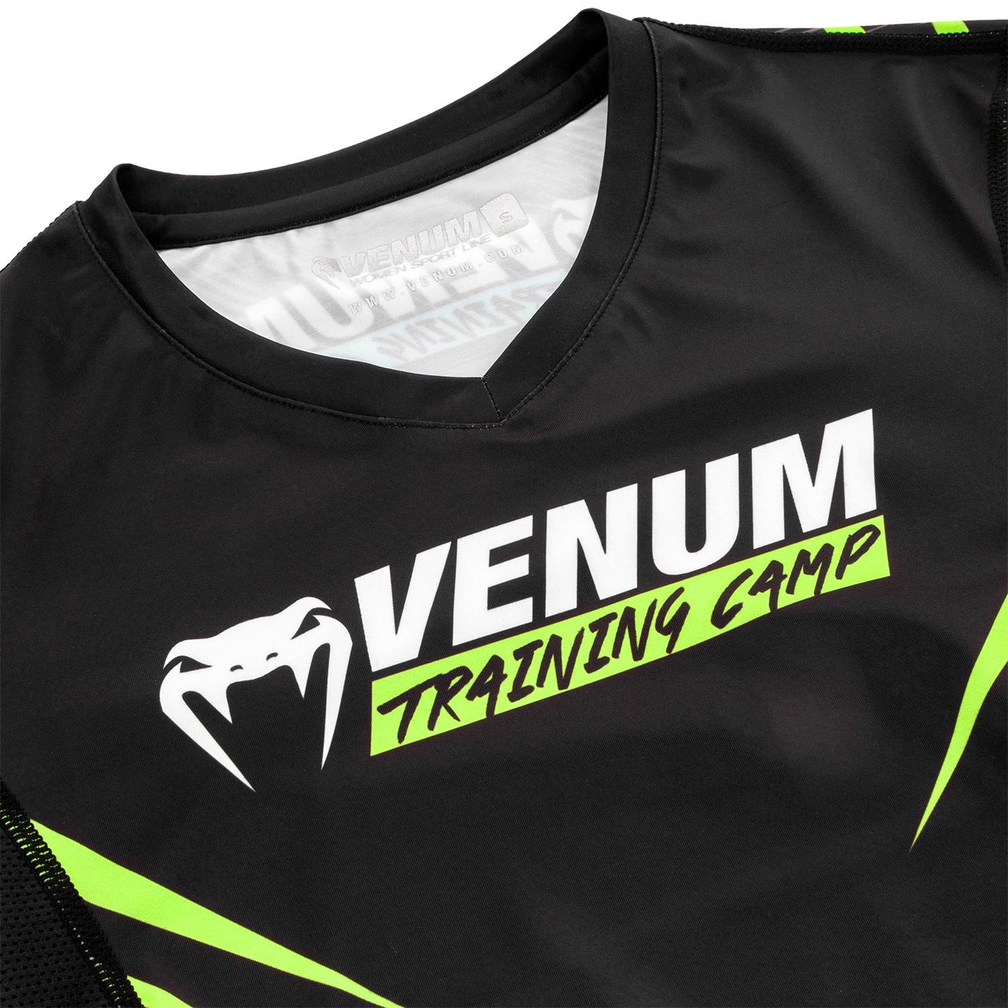 Women's Rashguard Venum Training Camp 2.0 - Long Sleeves - Black/Fluorescent Yellow