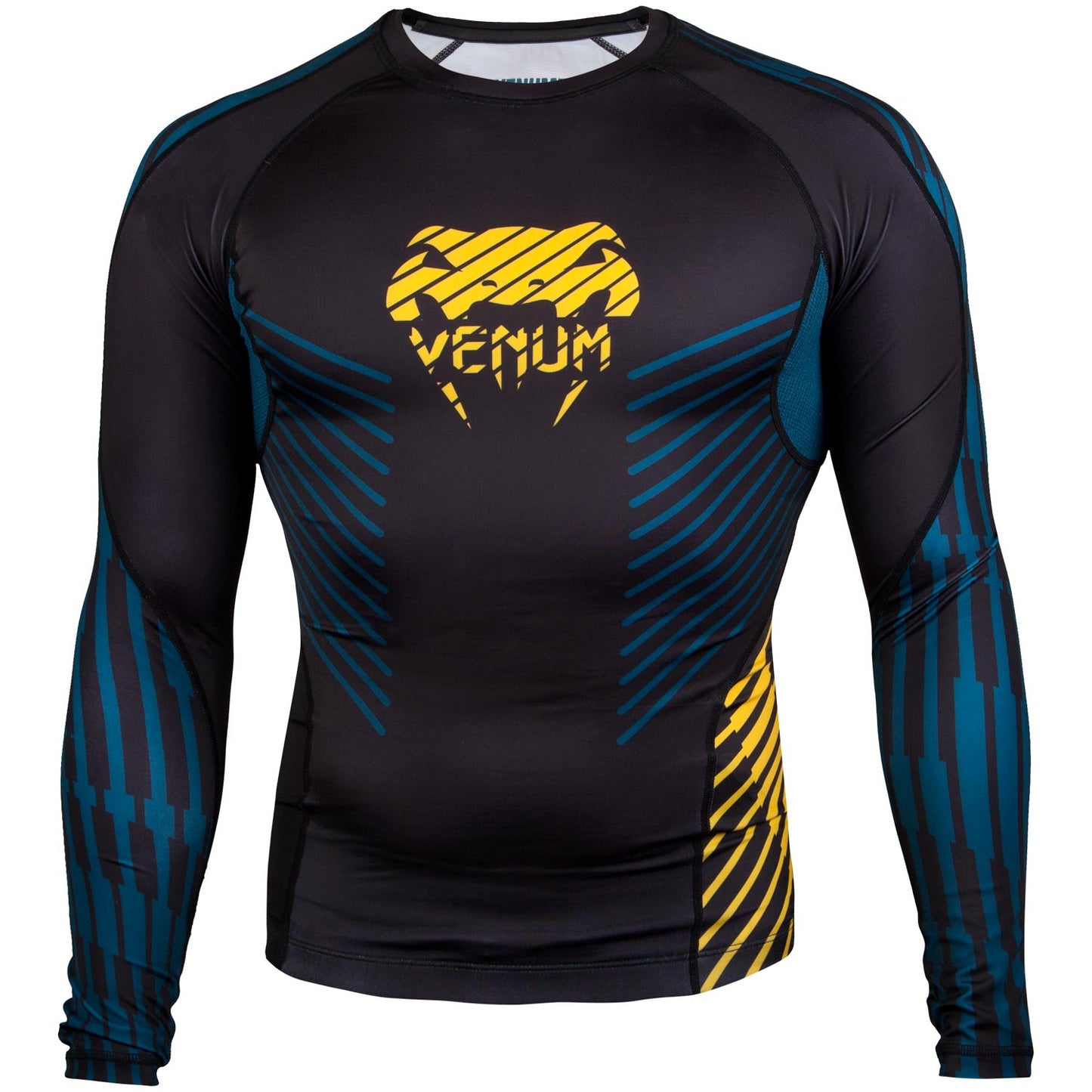Venum Plasma Rashguard - Long Sleeves - Black/Yellow