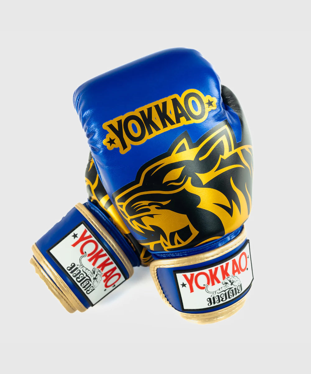 Yokkao Original Gold Boxing Gloves - Blue