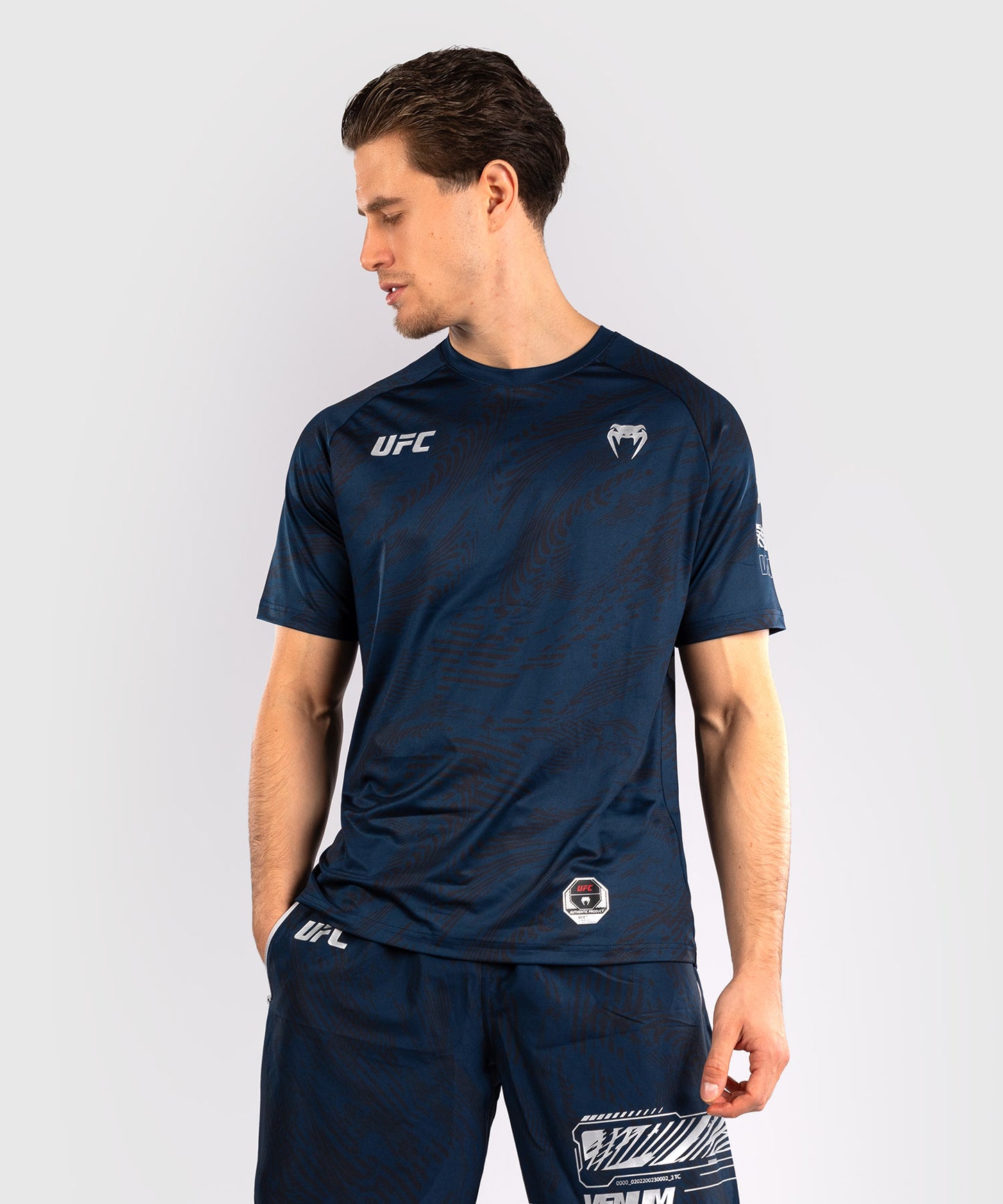 UFC Fusion by Venum Fight Week Herren Dry-Tech T-Shirt - Ozeanisches Blau