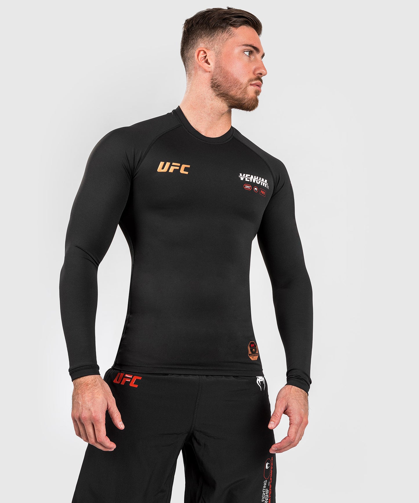 Rashguard Performance à manches longues pour Hommes UFC Adrenaline by Venum Fight Week - Noir