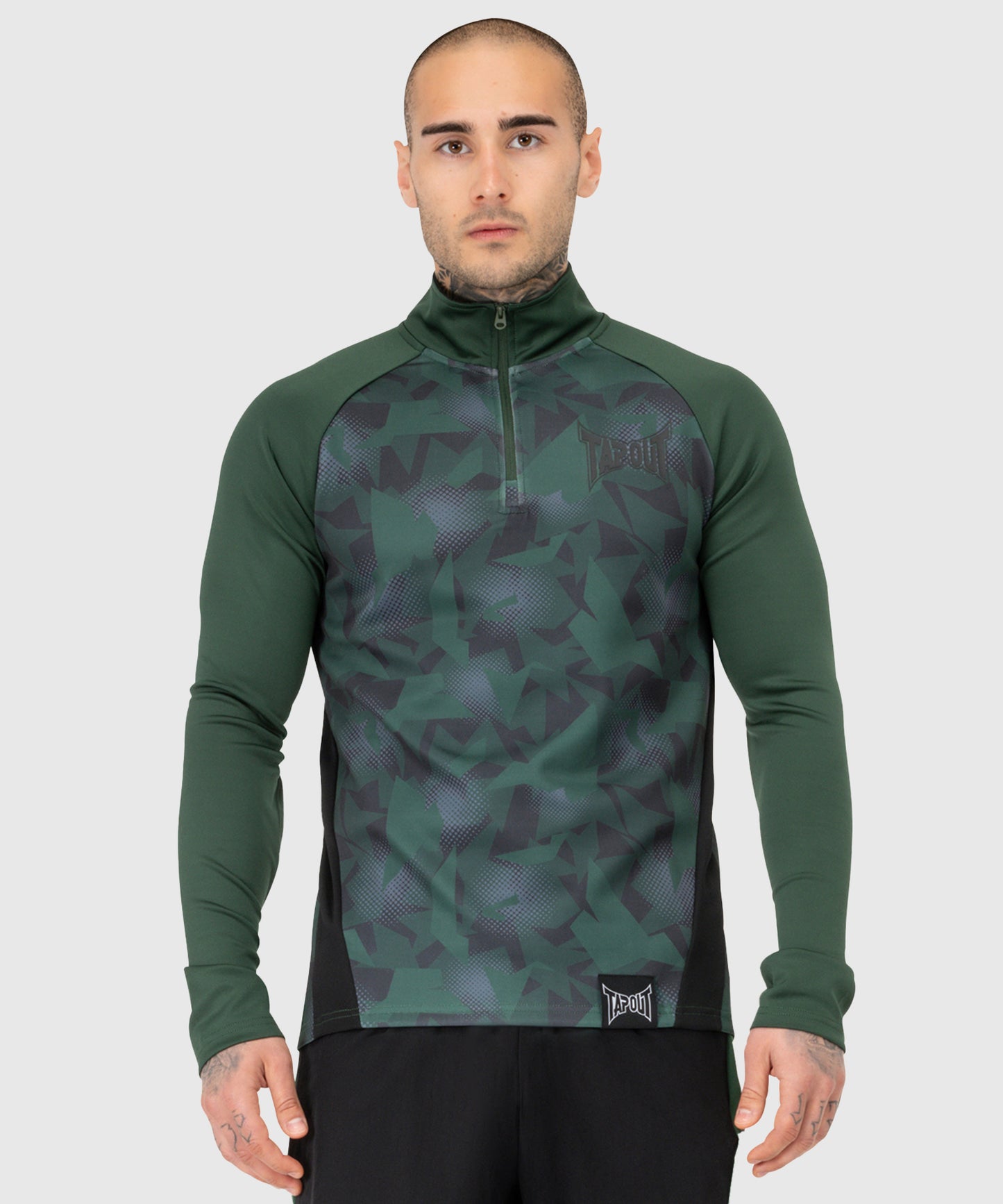 Tapout Training Long Sleeve T-Shirt – Green/Black