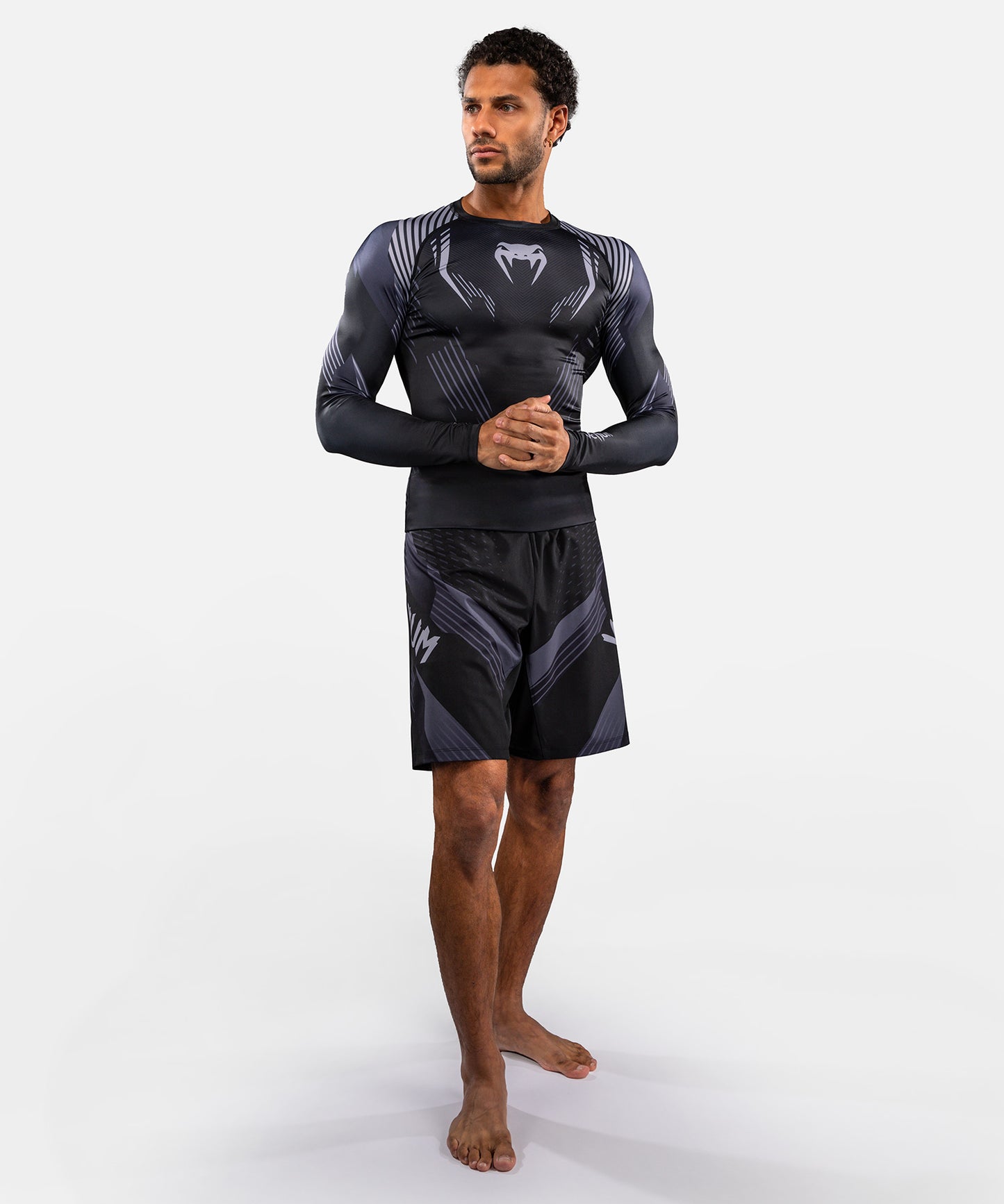 Venum No-Gi 6.0 Rashguard Manga Larga - Negro/Gris