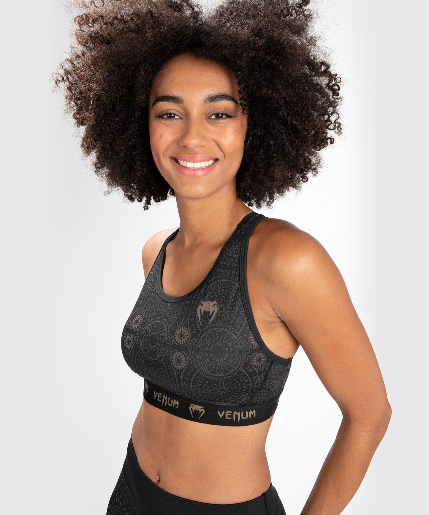 Venum Santa Muerte Dark Side Bra - Schwarz/Braun