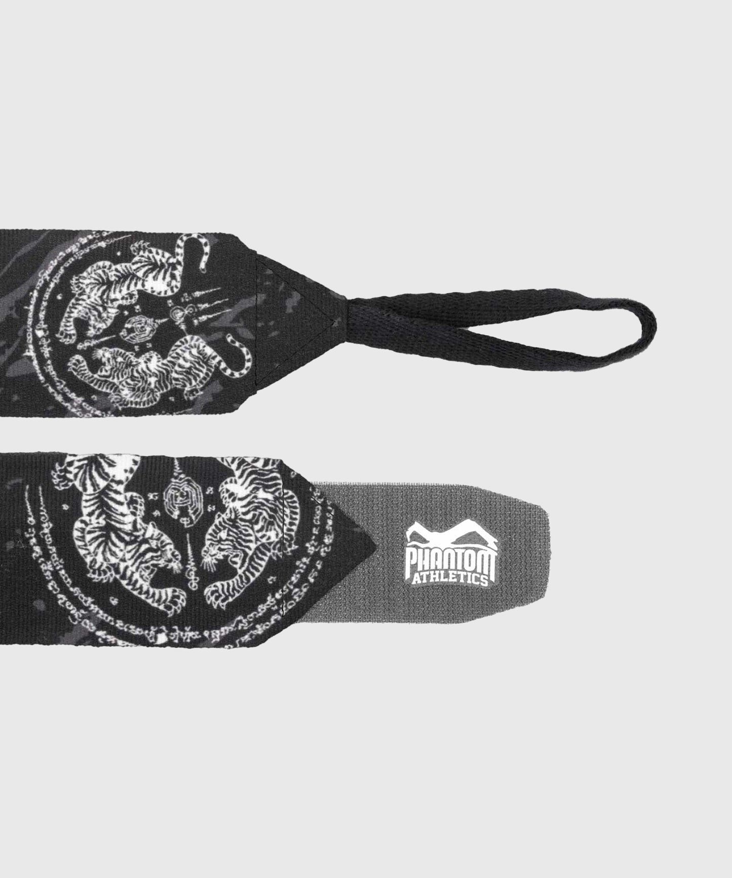 Bandages De Boxe Semi-Élastique 8 Weapons Sak Yant - 4 Mètres - Noir