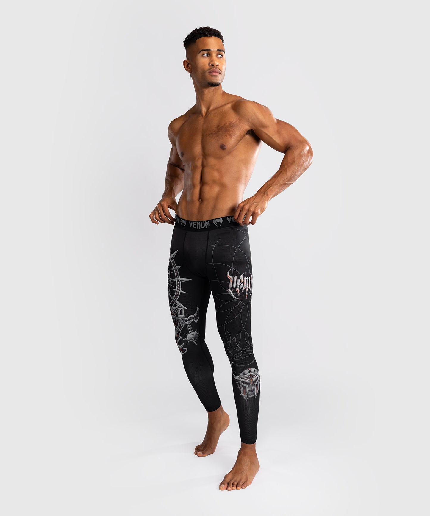 Venum Gladiator 5.0 Men's Compression Pants - Black/Silver