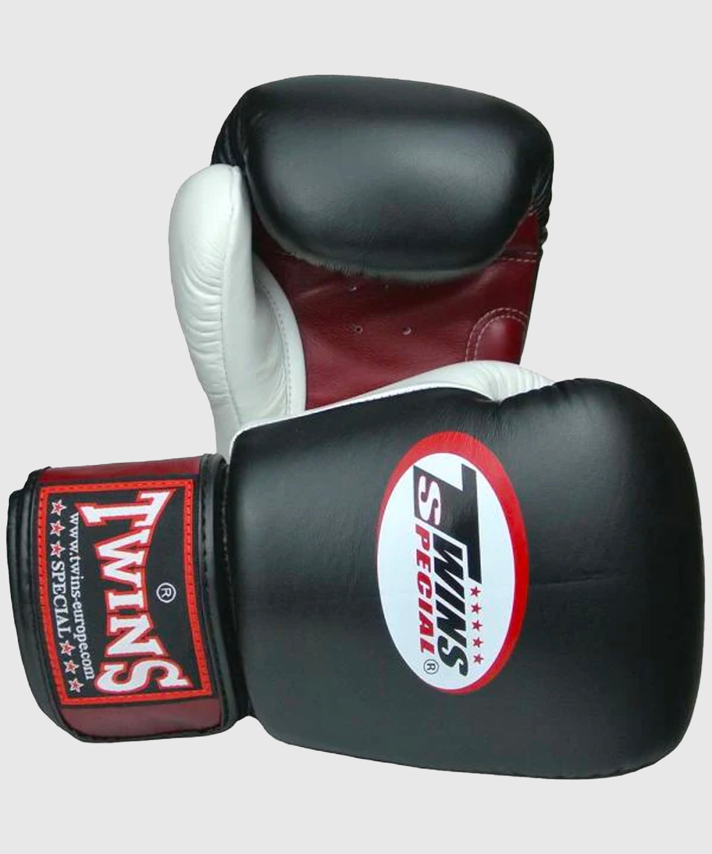 Gants de boxe Twins - Noir/Bordeaux/Blanc