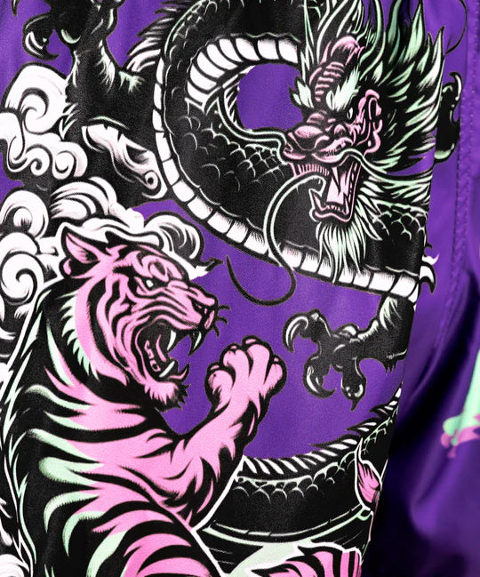 Tuff Payak Shadow & Flame Muay Thai Shorts - Purple