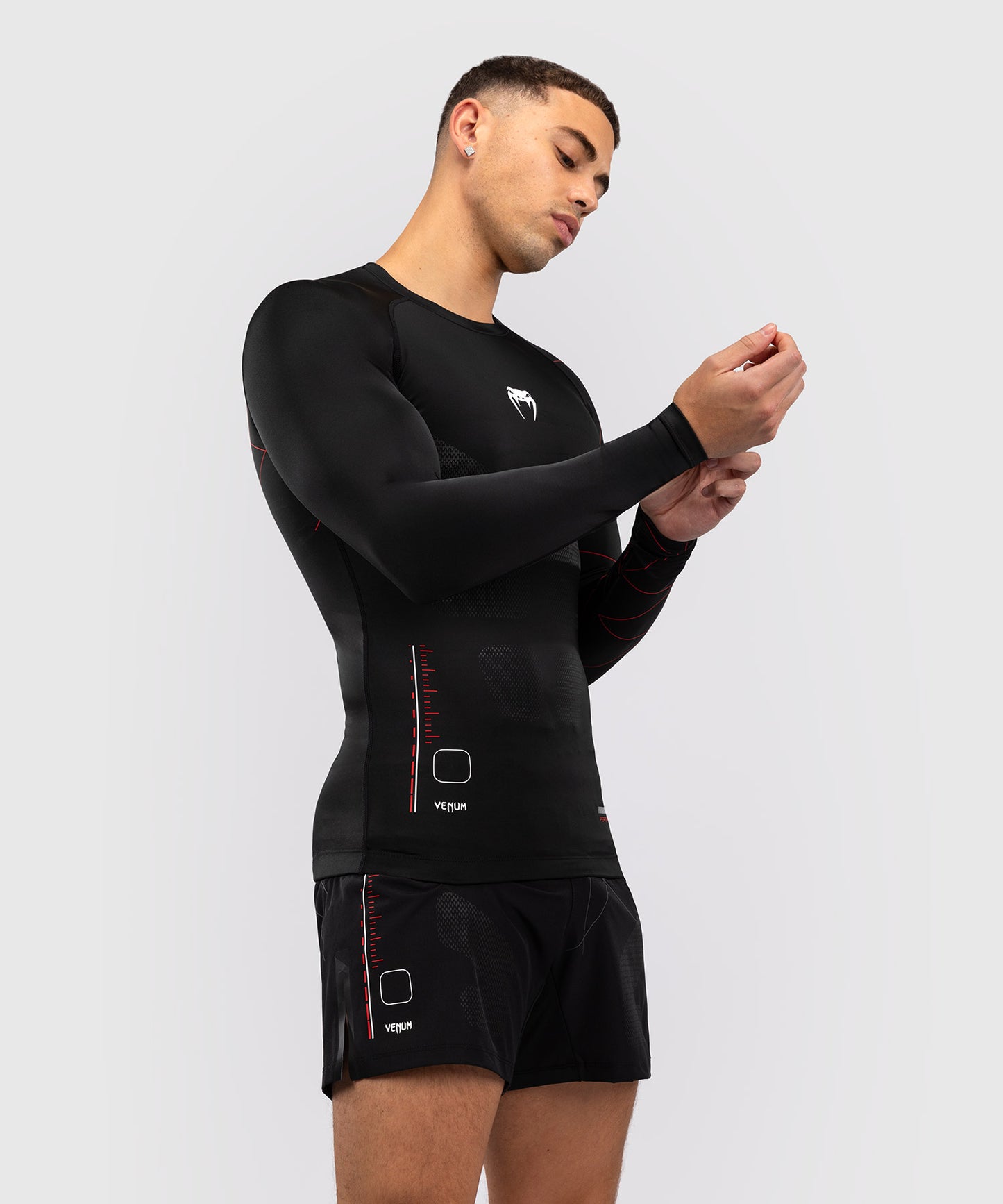 Rashguards Venum Tactical XT Long Sleeve - Black/Fire Red